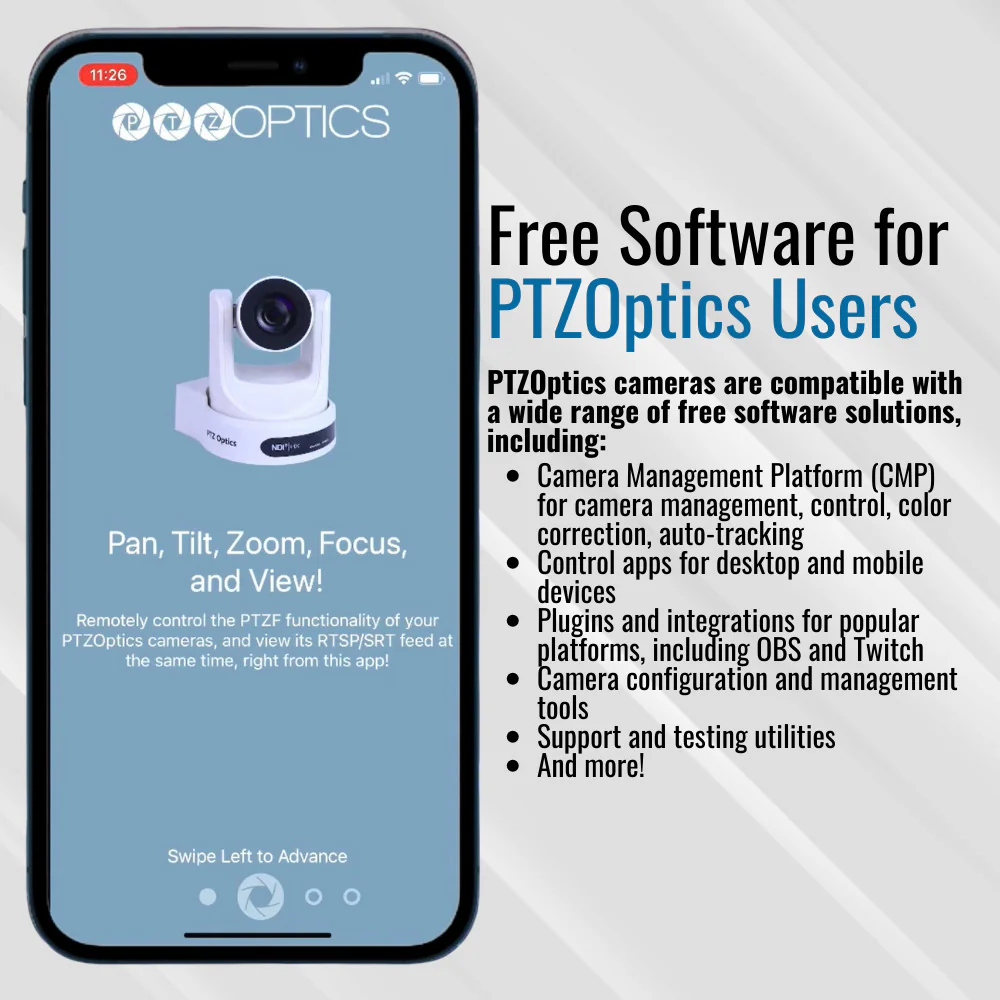 PTZOptics Move SE 20x 1080p Full HD Advanced PTZ Pan Tilt Zoom Camera (2-Pack) with Joystick Bundle - Image 11