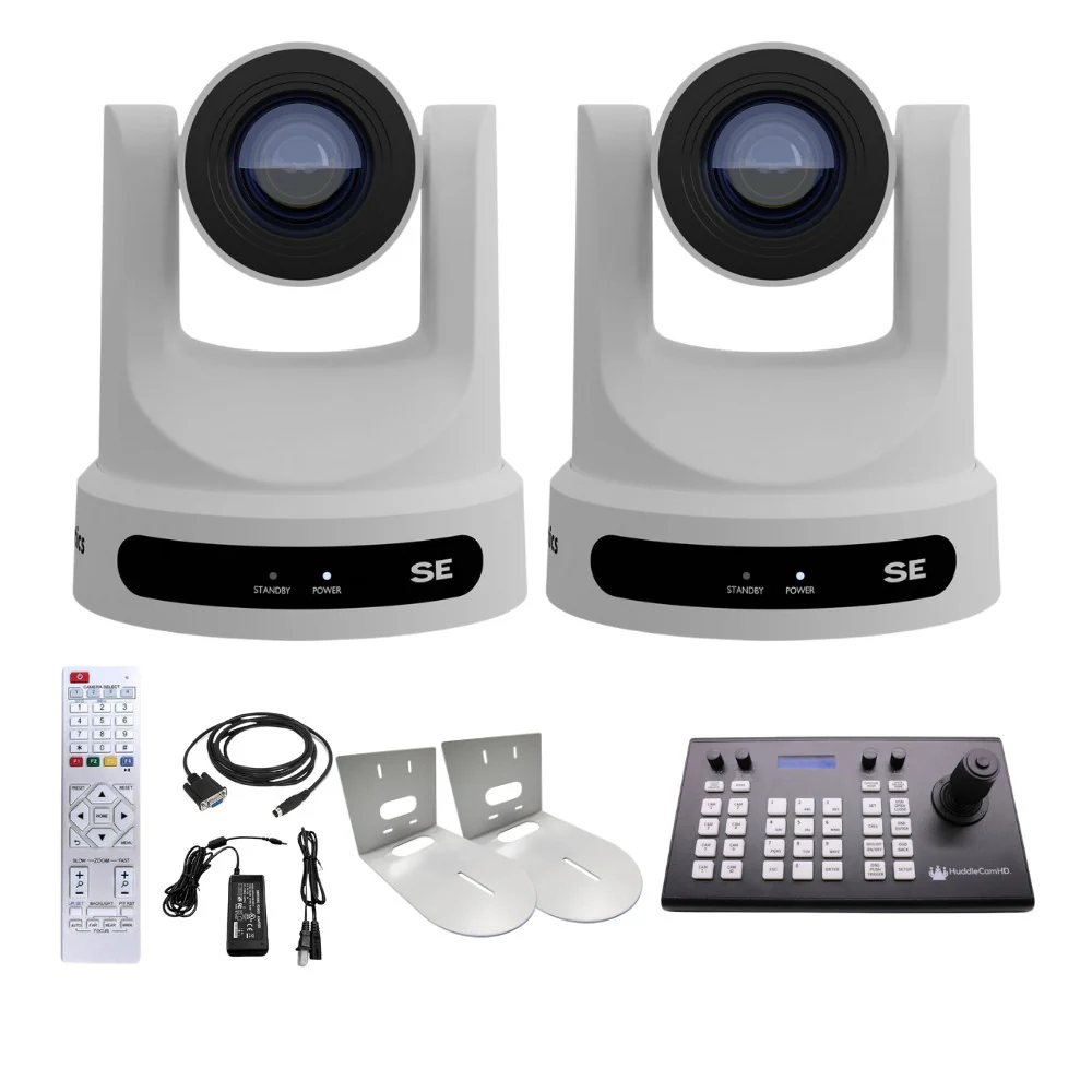 PTZOptics Move SE 20x 1080p Full HD Advanced PTZ Pan Tilt Zoom Camera (2-Pack) with Joystick Bundle - Image 2