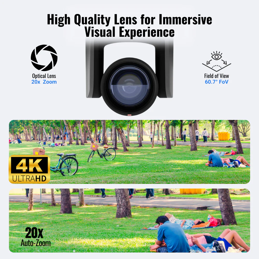 PTZOptics Move SE 20x 1080p FHD Advanced PTZ Pan Tilt Zoom Camera (3-Pack) with 3x Wall Mount Bundle - Image 4