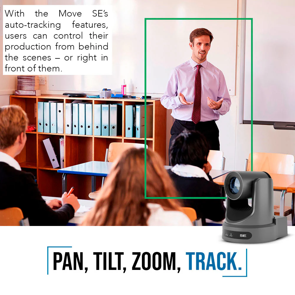 PTZOptics Move SE 30X PTZ Camera (Gray, 2-Pack) with Joystick Controller Bundle - Image 2