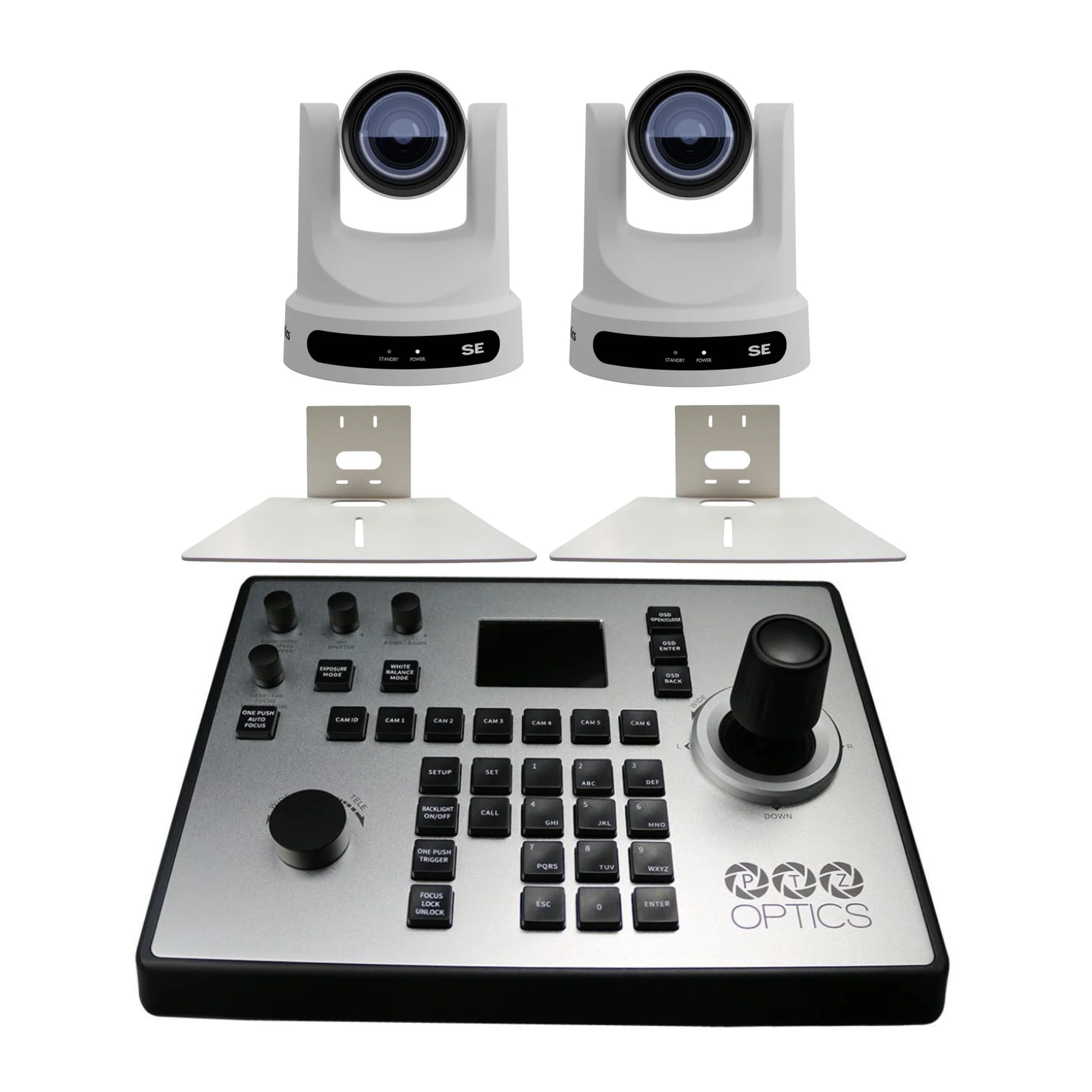 PTZOptics Move SE 30x 1080p PTZ Auto-Tracking Pan Tilt Zoom Camera (White, 2-Pack) Bundle - Image 7