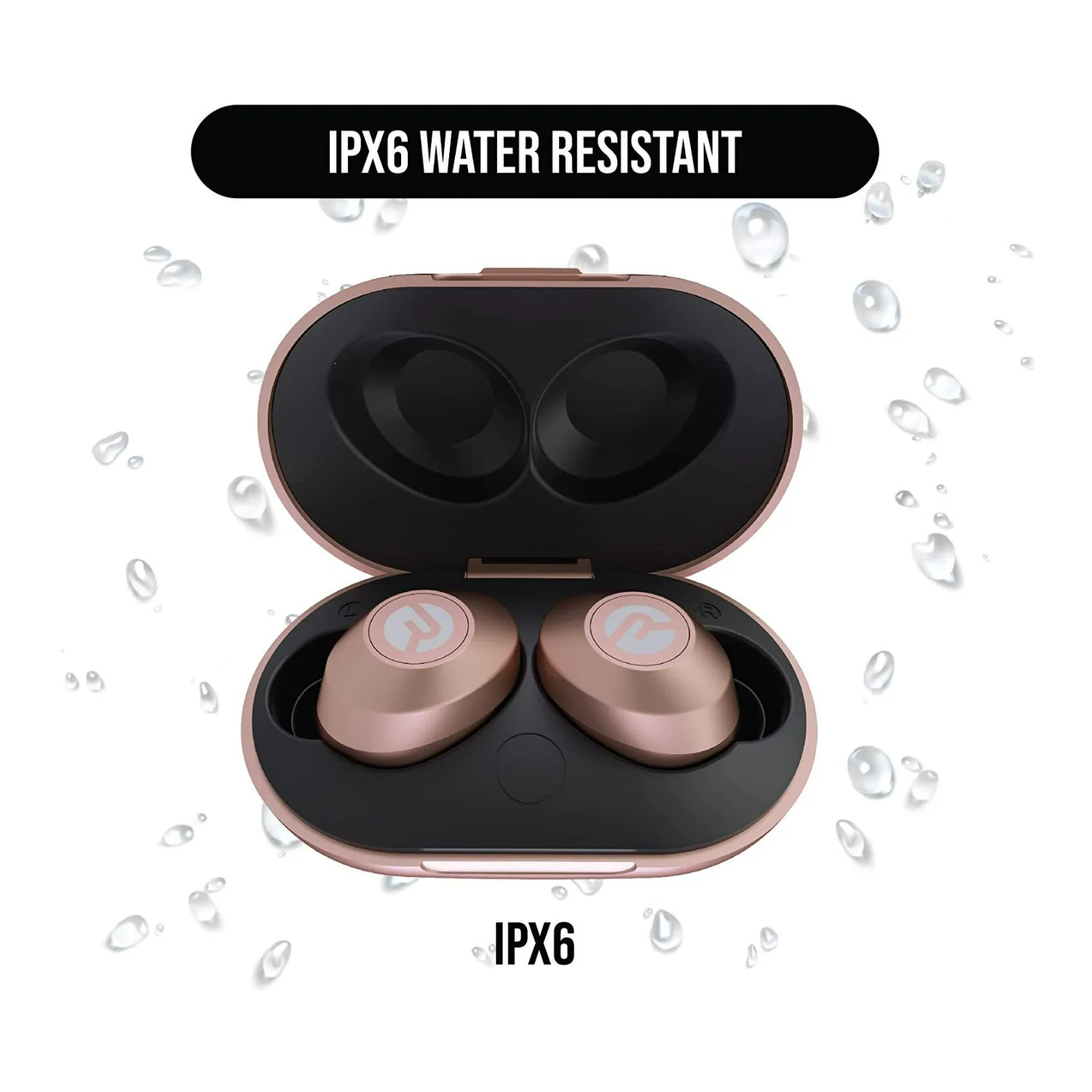 Raycon The Everyday Bluetooth Splash Resistant IPX6 Wireless Earbuds (Rose Gold) - Image 5