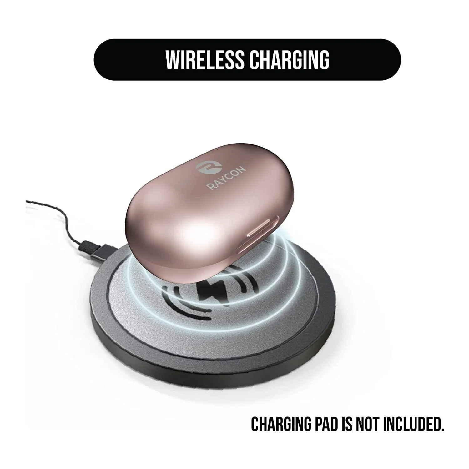 Raycon The Everyday Bluetooth Splash Resistant IPX6 Wireless Earbuds (Rose Gold) - Image 6