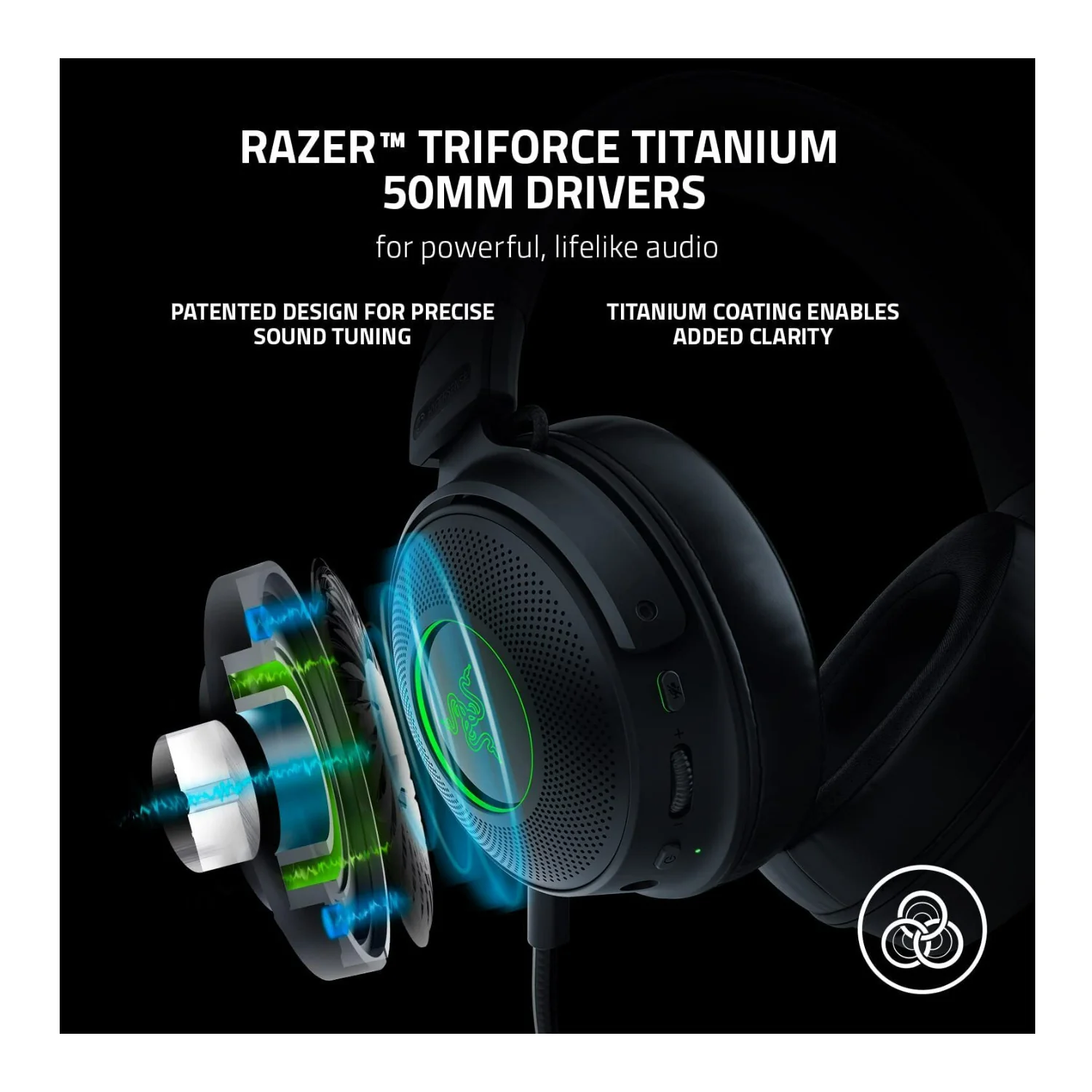 Razer Kraken V3 Pro HyperSense Wireless Steel Reinforced Headband Gaming Headset - Image 3