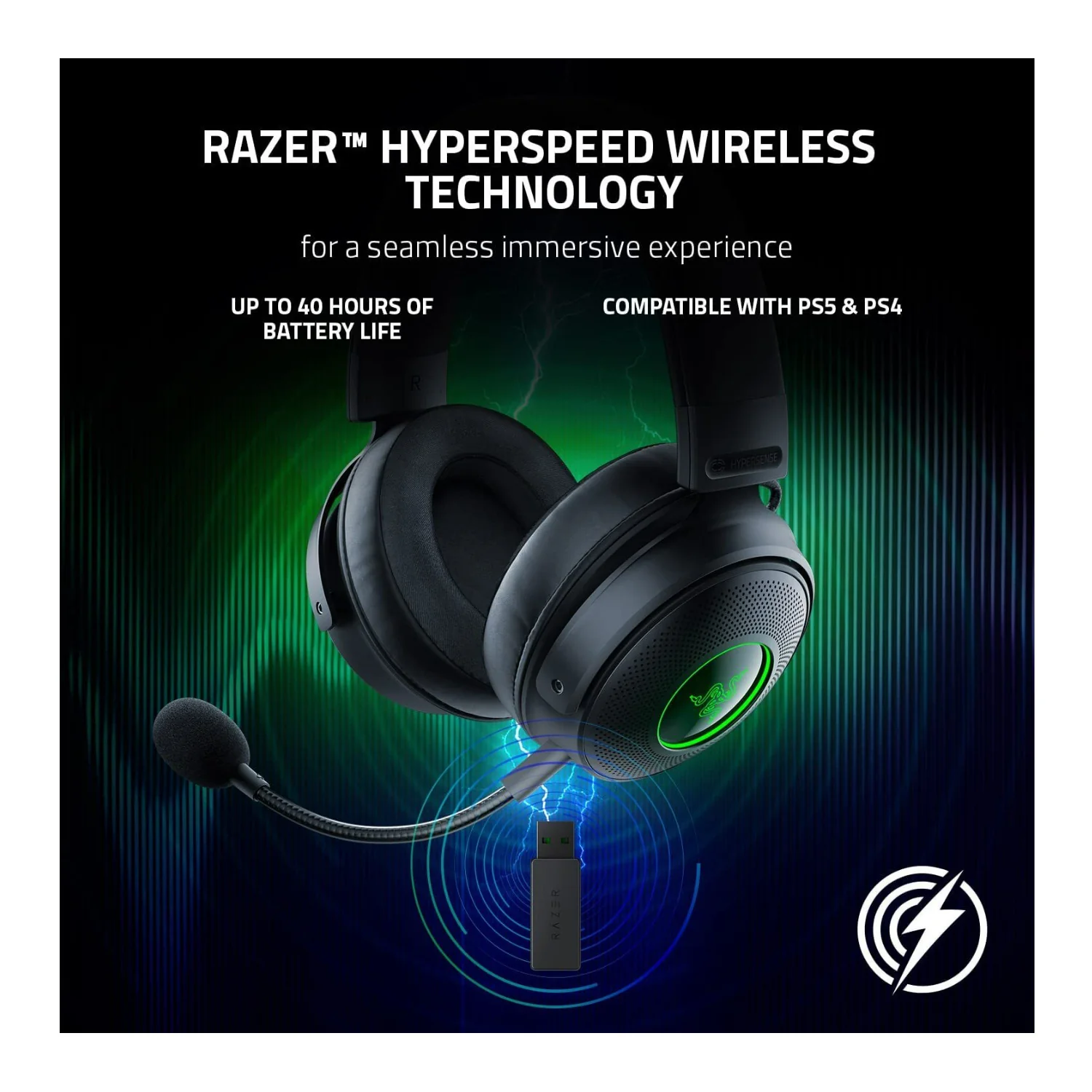 Razer Kraken V3 Pro HyperSense Wireless Steel Reinforced Headband Gaming Headset - Image 5