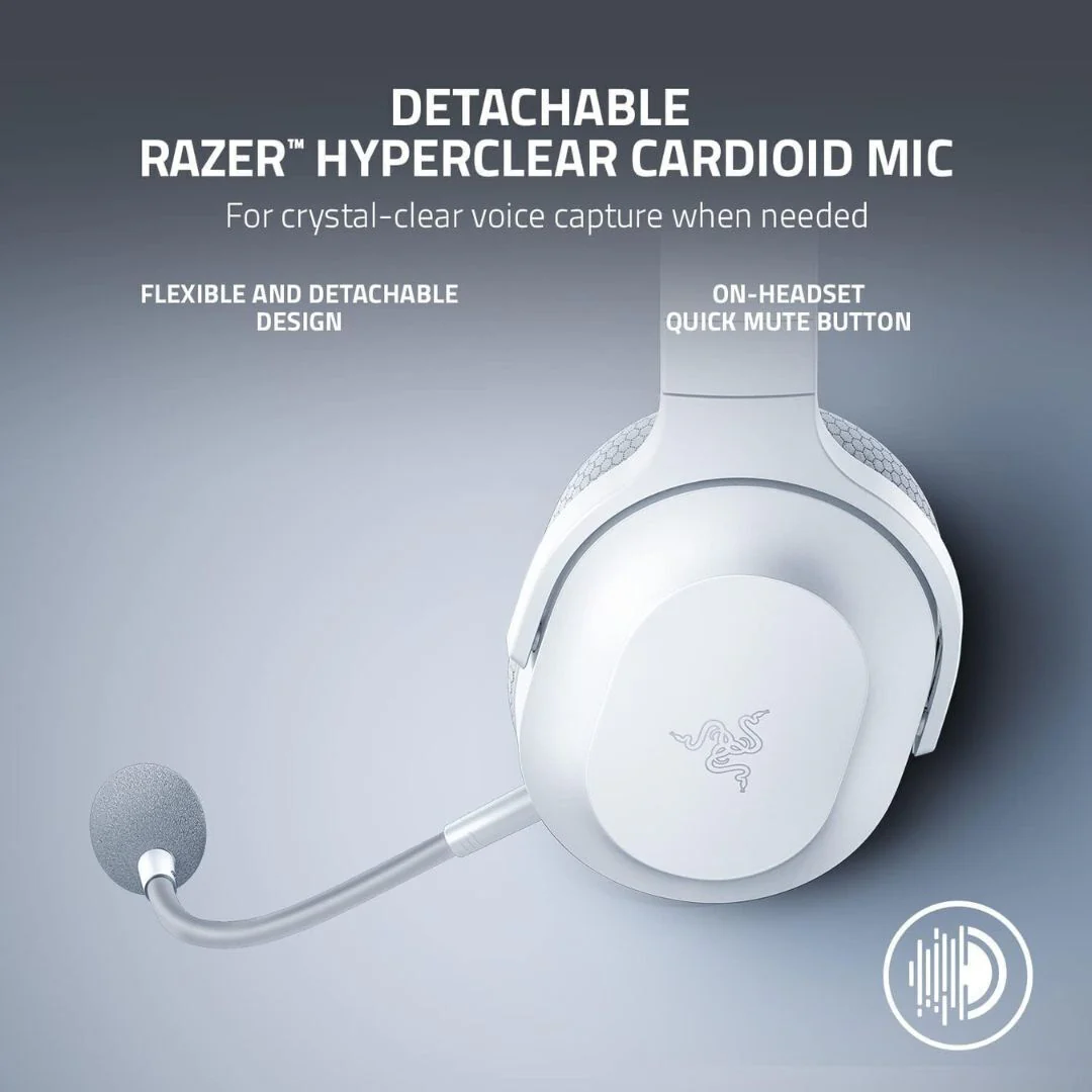 Razer Barracuda X Wireless Multi-Platform Gaming & Mobile Headset, Mercury White (Certified Refurbished) - Image 4