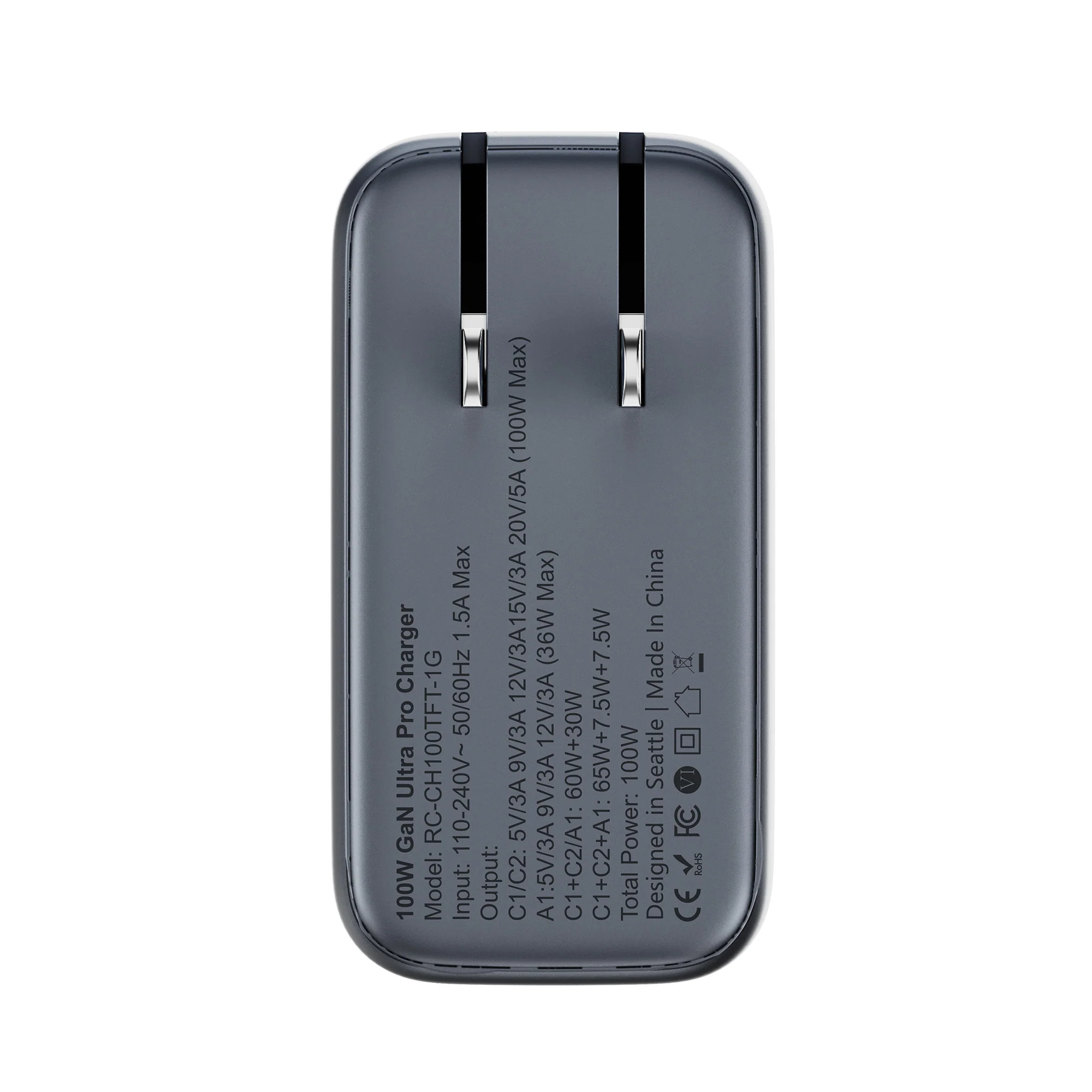 ReelCharge 100W Smart Wall Charger (Gray) - Image 2