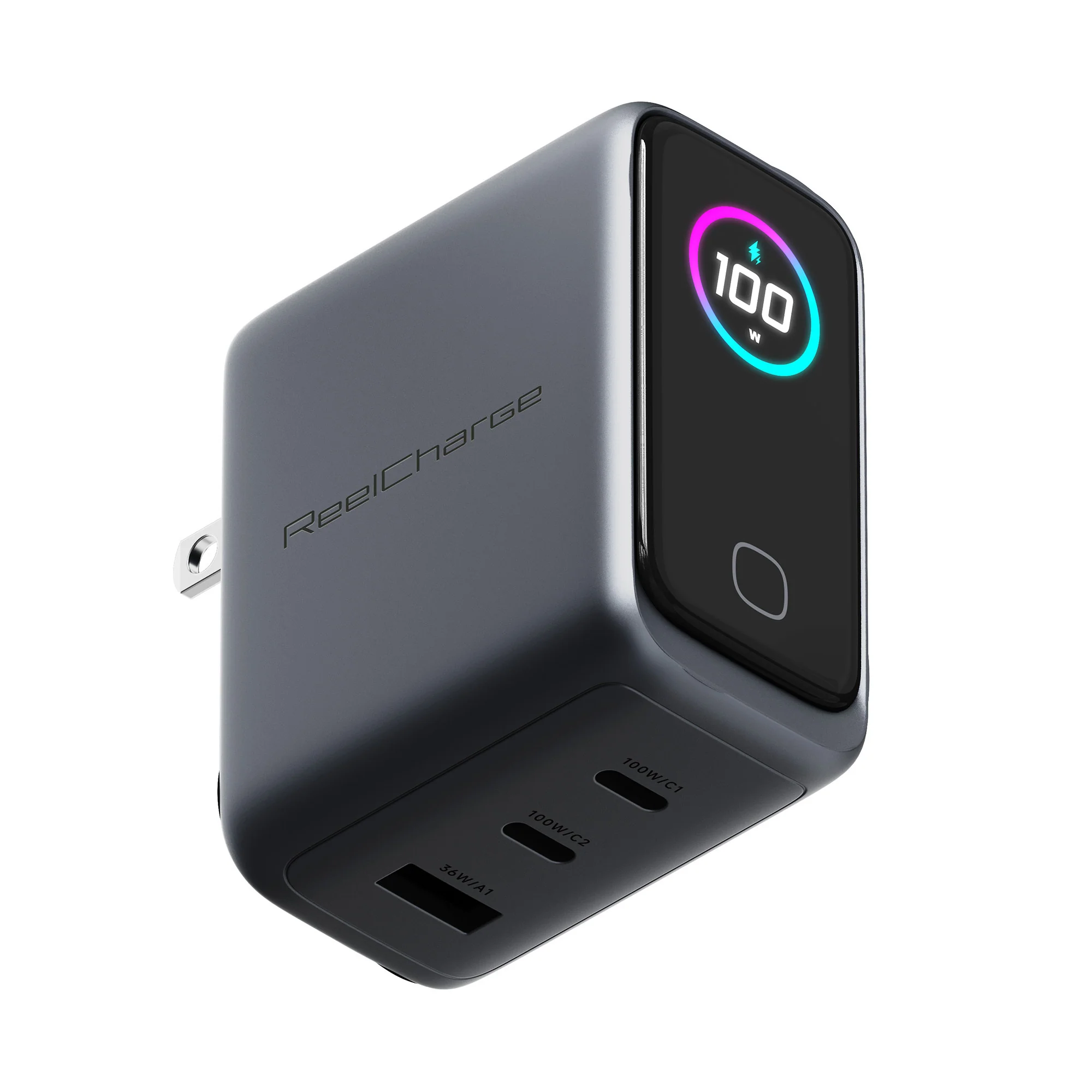 ReelCharge 100W Smart Wall Charger (Gray) - Image 4