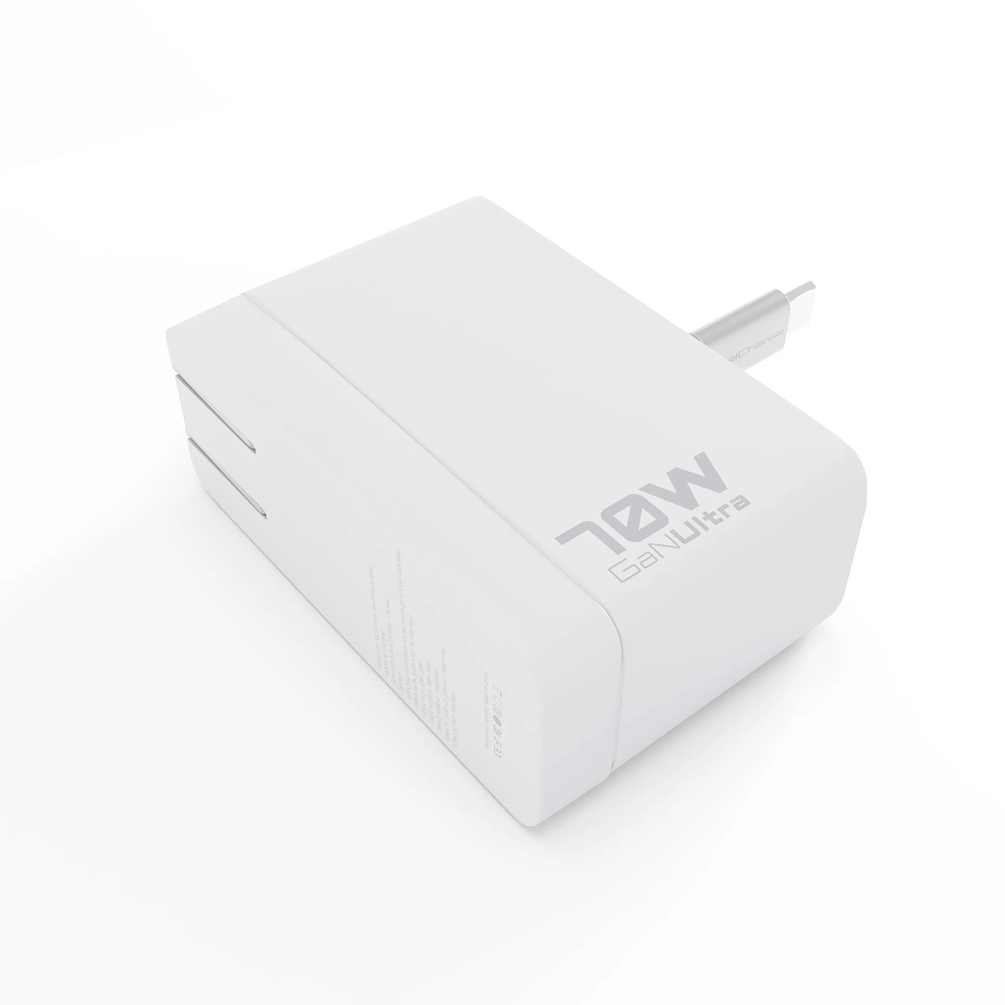 ReelCharge 70W Wall Charger with Retractable USB-C (White) - Image 5