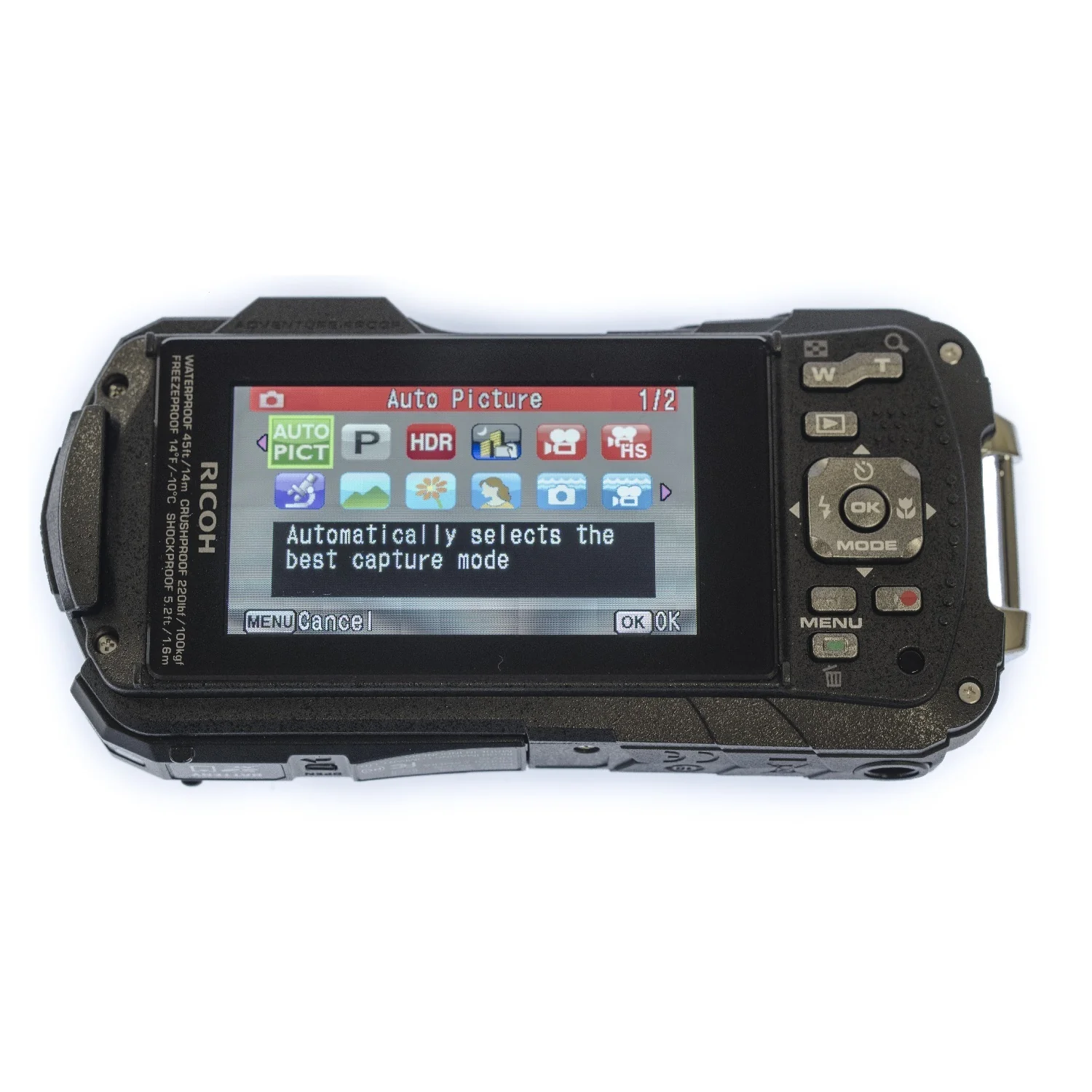 Ricoh WG-60 Digital Camera (Black) - Image 5