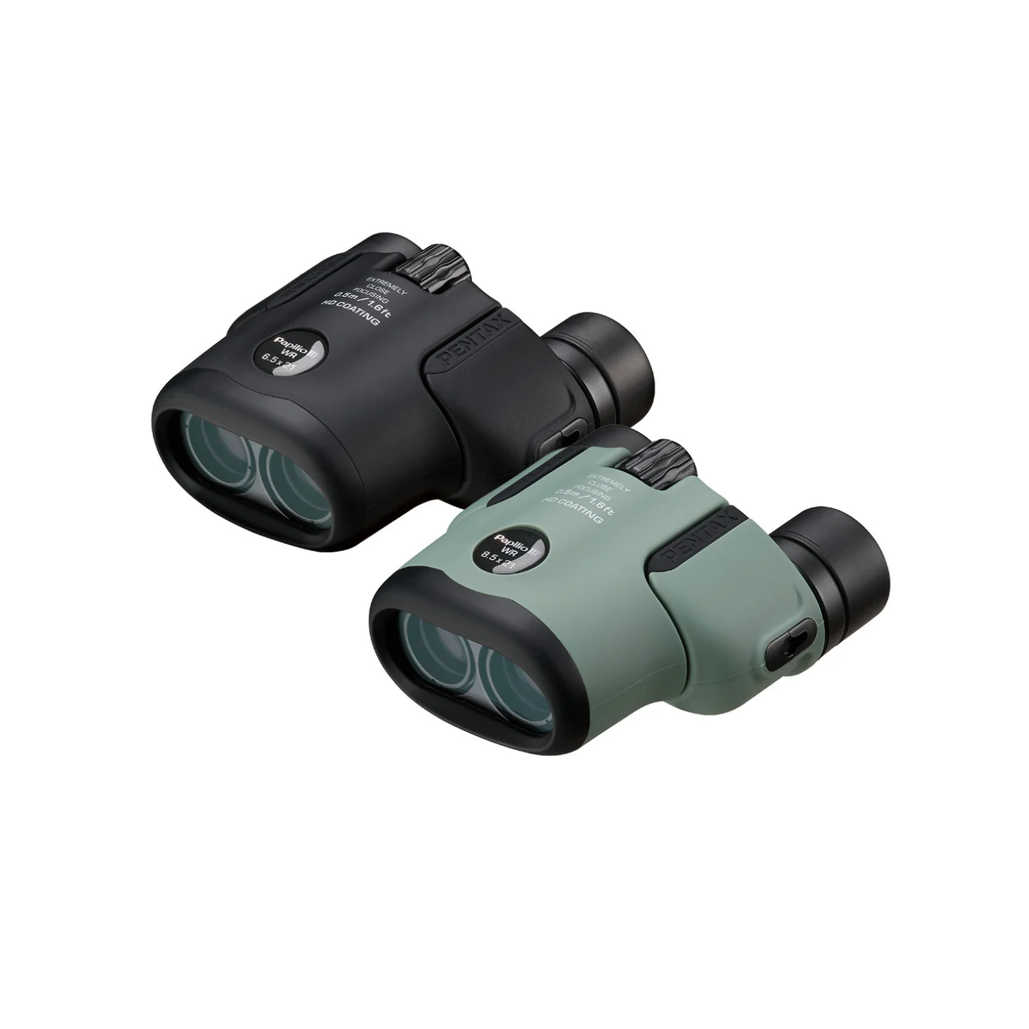 Pentax Papilio III 6.5x21 WR Binoculars with HD Coating 50cm Close Focus (Olive) - Image 5