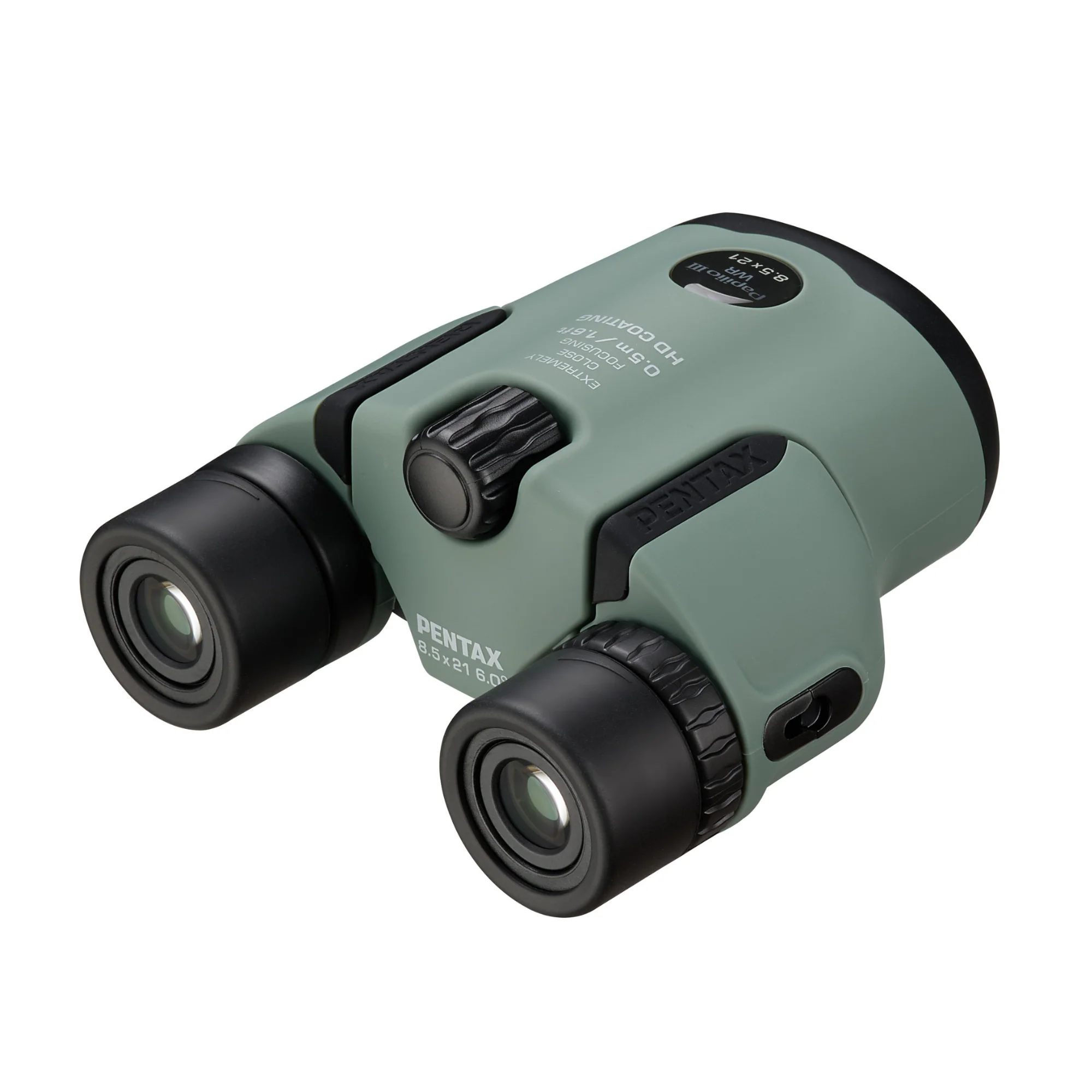 Pentax Papilio III 8.5x21 WR Binoculars with HD Coated 50cm Close Focus (Olive) - Image 3