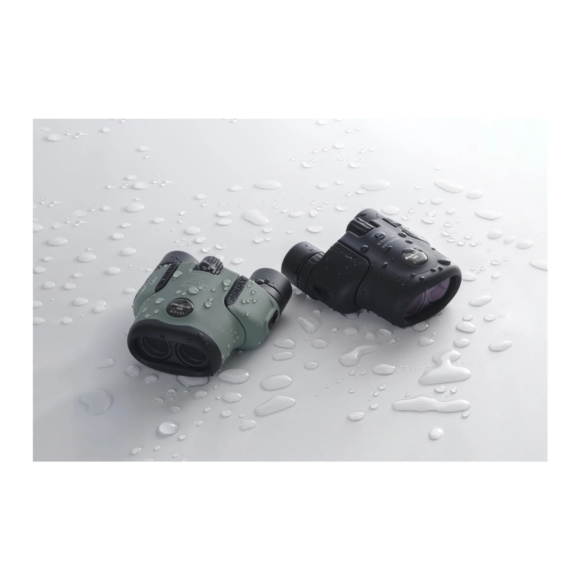 Pentax Papilio III 8.5x21 WR Binoculars with HD Coated 50cm Close Focus (Olive) - Image 5