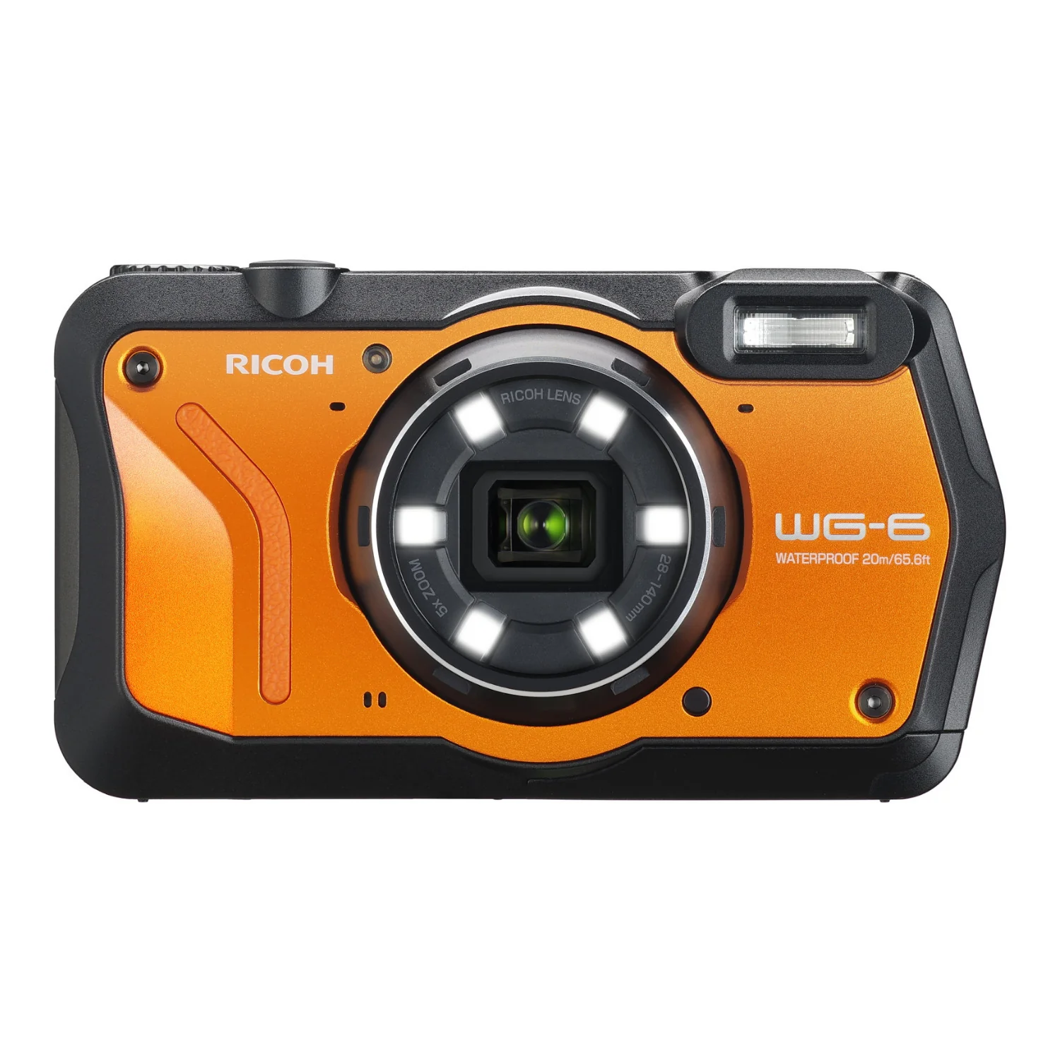 Ricoh WG-6 Digital Camera (Orange) with Extra Battery, 64 GB Memory Card, and Accessory Kit - Image 2