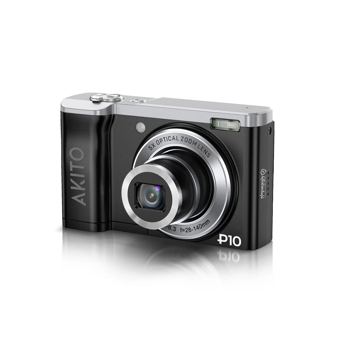 AKITO PLUS 10 Digital Camera, Black (Used)