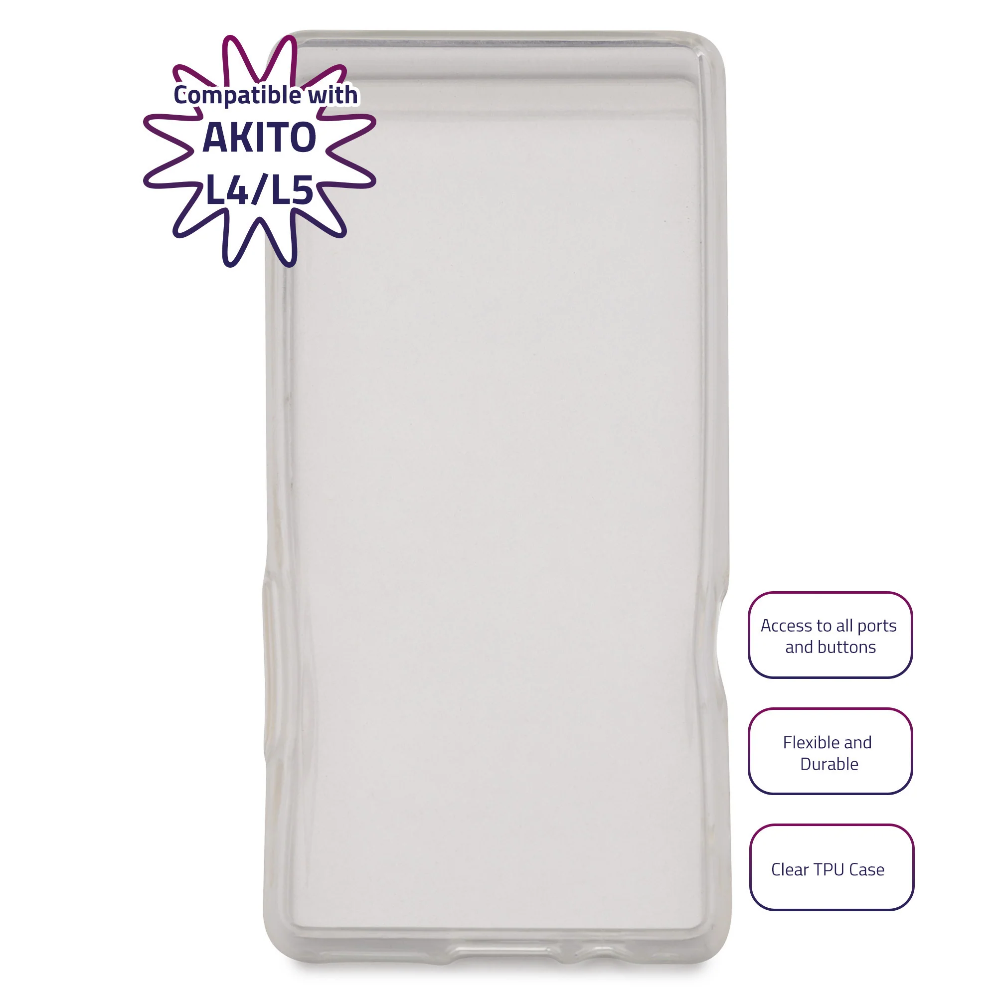 AKITO Clear TPU Case Compatible with AKITO L4/L5 Kosher MP3 Players - Image 3