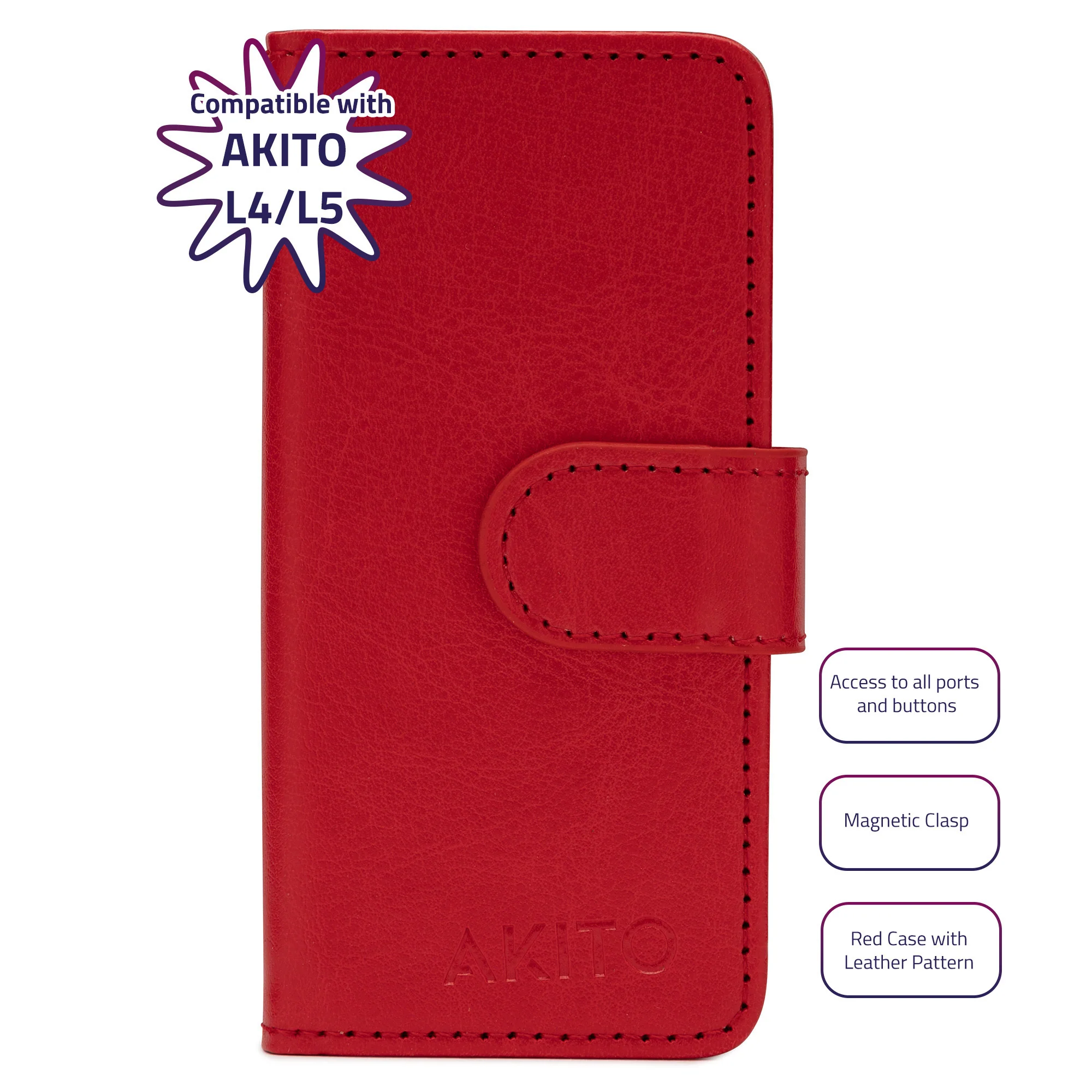 AKITO TPU Case for AKITO 16GB L4/L5 Kosher MP3 Players (Red) - Image 3