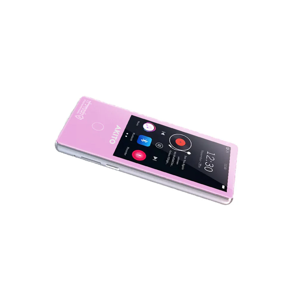 AKITO L5 16GB Kosher MP3 Player with Buttons, Built-in Speakers, Recorder, and Touch Screen (Pink) - Image 2