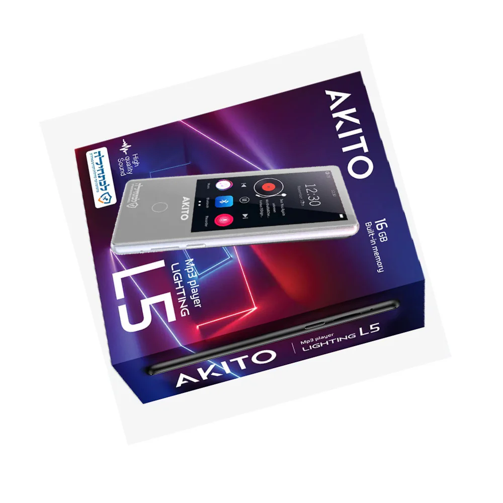 AKITO L5 16GB Kosher MP3 Player with Buttons, Built-in Speakers, Recorder, and Touch Screen (Silver) - Image 4