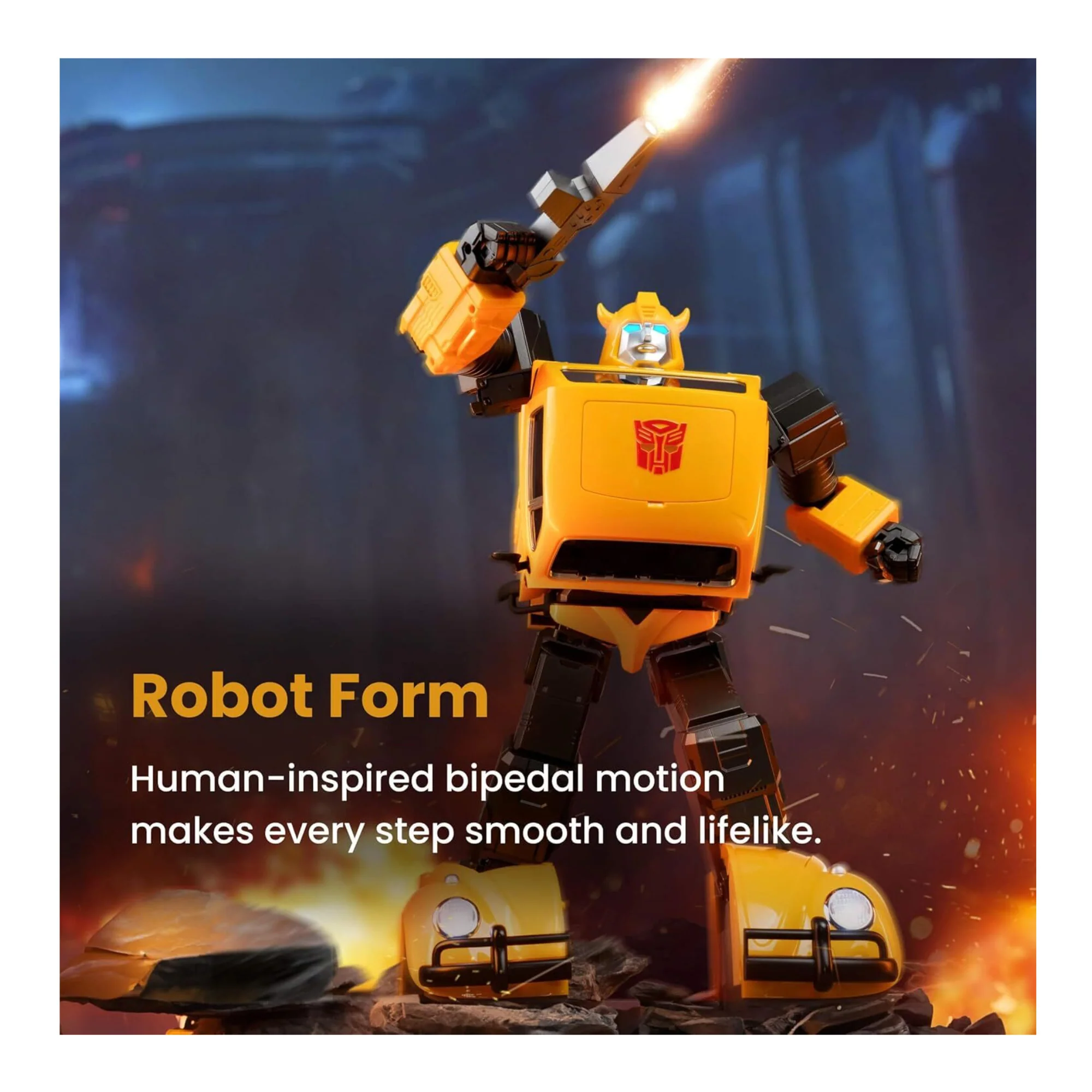 Robosen Bumblebee Flagship Transformer Robot Toy - Programmable with Voice and App Control - Image 5