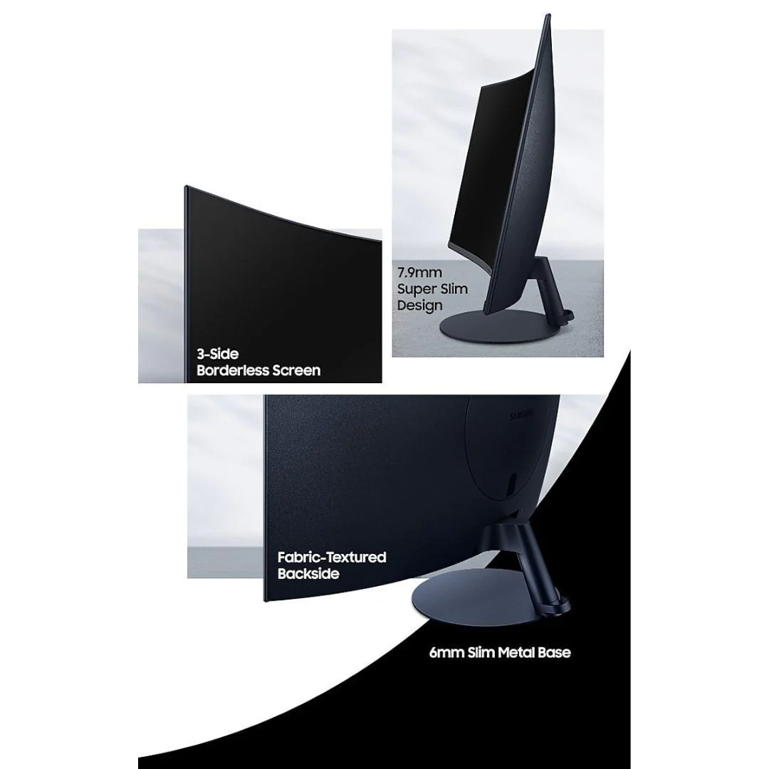 Samsung 27-Inch S39C FHD 75Hz 1000R Curve Monitor with Eye Comfort Technology (Black-Dark Blue Gray) - Image 6