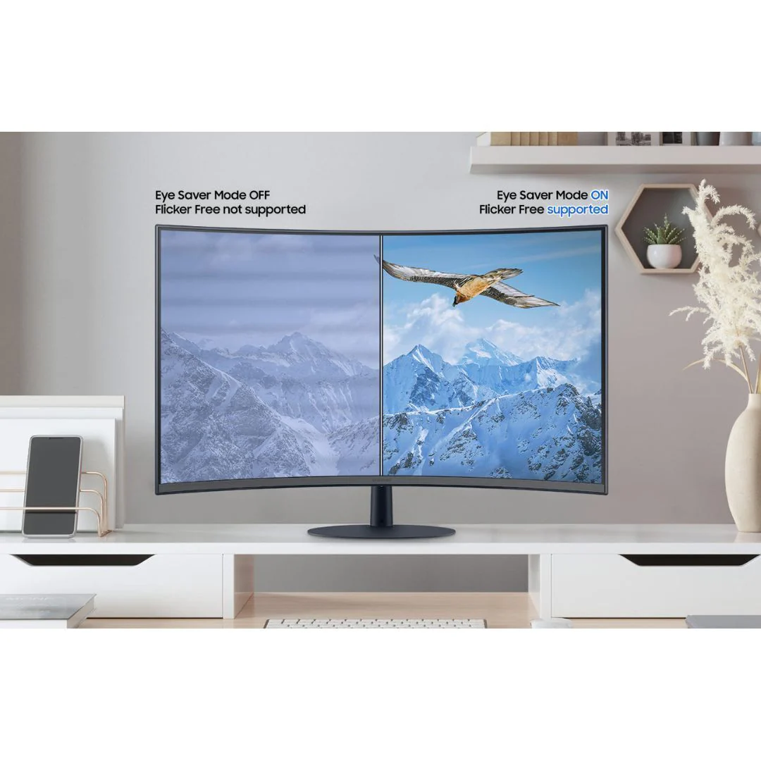 Samsung 27-Inch S39C FHD 75Hz 1000R Curve Monitor with Eye Comfort Technology (Black-Dark Blue Gray) - Image 7