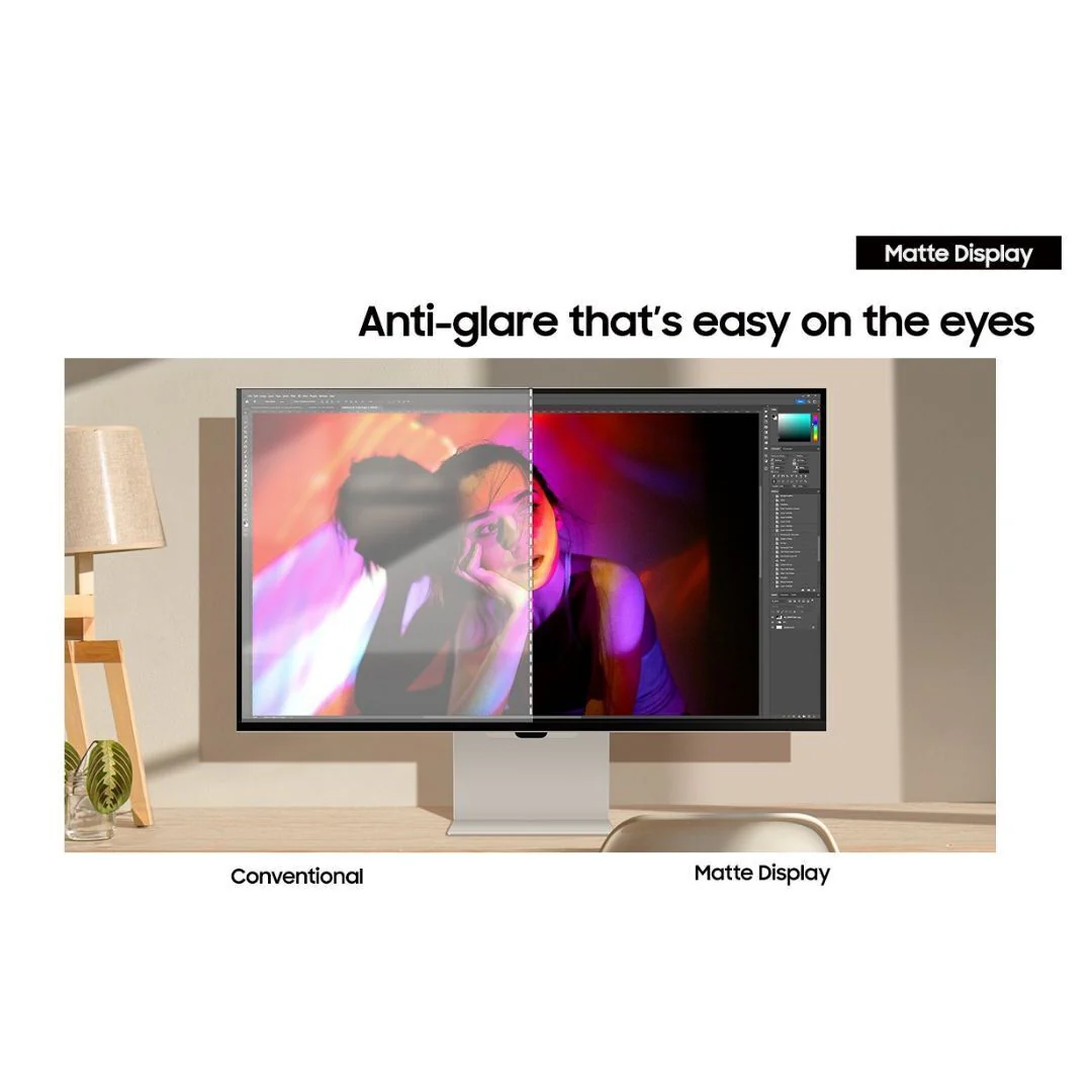 Samsung 27-Inch ViewFinity S9 5K IPS Smart Monitor with Matte Display and SlimFit Camera (Silver) - Image 4