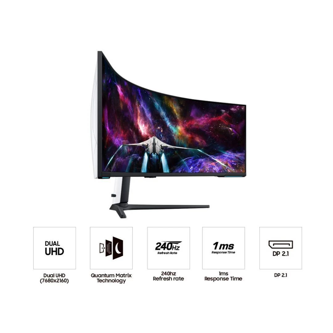 Samsung Odyssey Neo G9 57″ Dual 4K Curved Gaming Monitor (240Hz) (Open Box) - Image 4