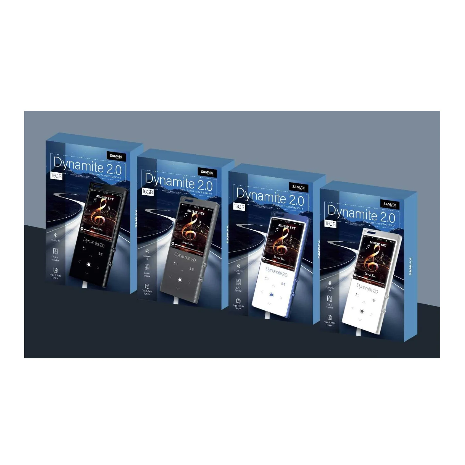 Samvix Dynamite 2.0 Kosher 16GB MP3 Player with Bluetooth (Silver) - Image 2