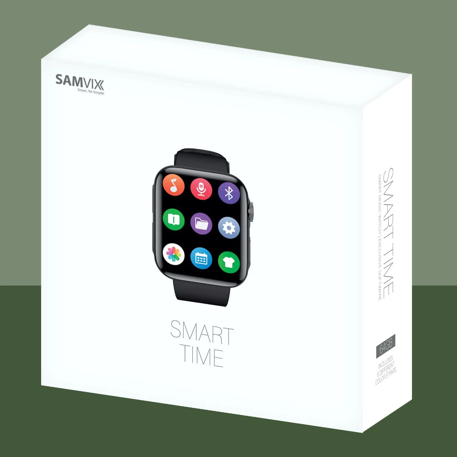 Samvix SmartTime 64 - 64GB Kosher MP3 Player & Watch (No SD Slot, No WiFi, No Radio and No Video) - Image 2