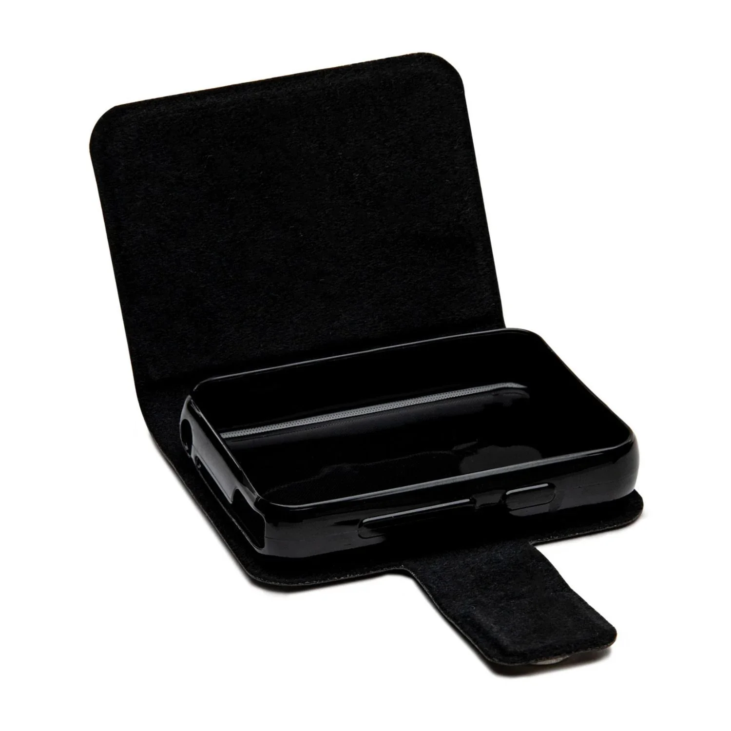 Samvix Smartbass Leather Book Case for Q3 Kosher MP3 Player (Black) - Image 2