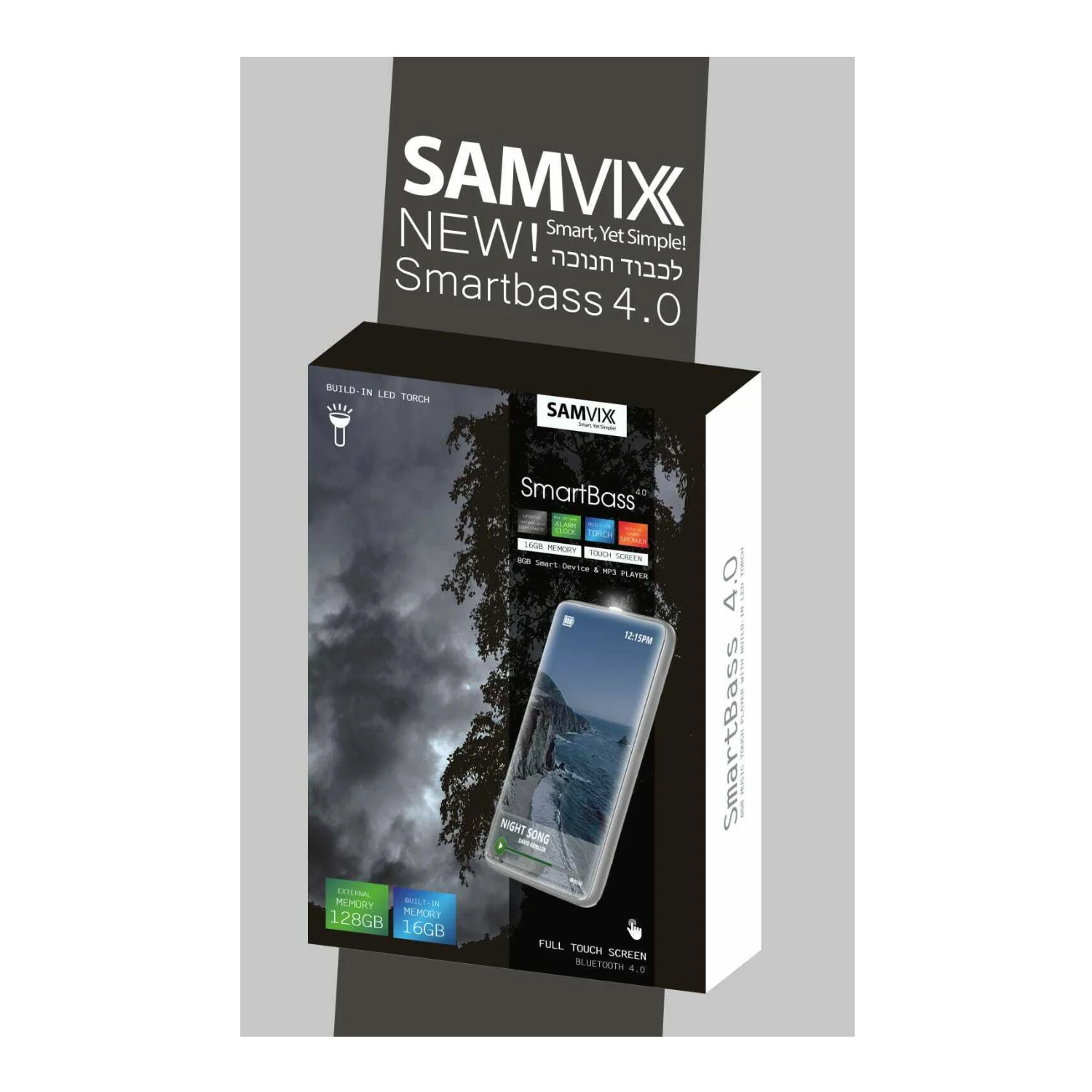 Samvix SmartBass 4.0 16GB Kosher MP3 Player without Radio, No Video, No Camera (Black) - Image 3