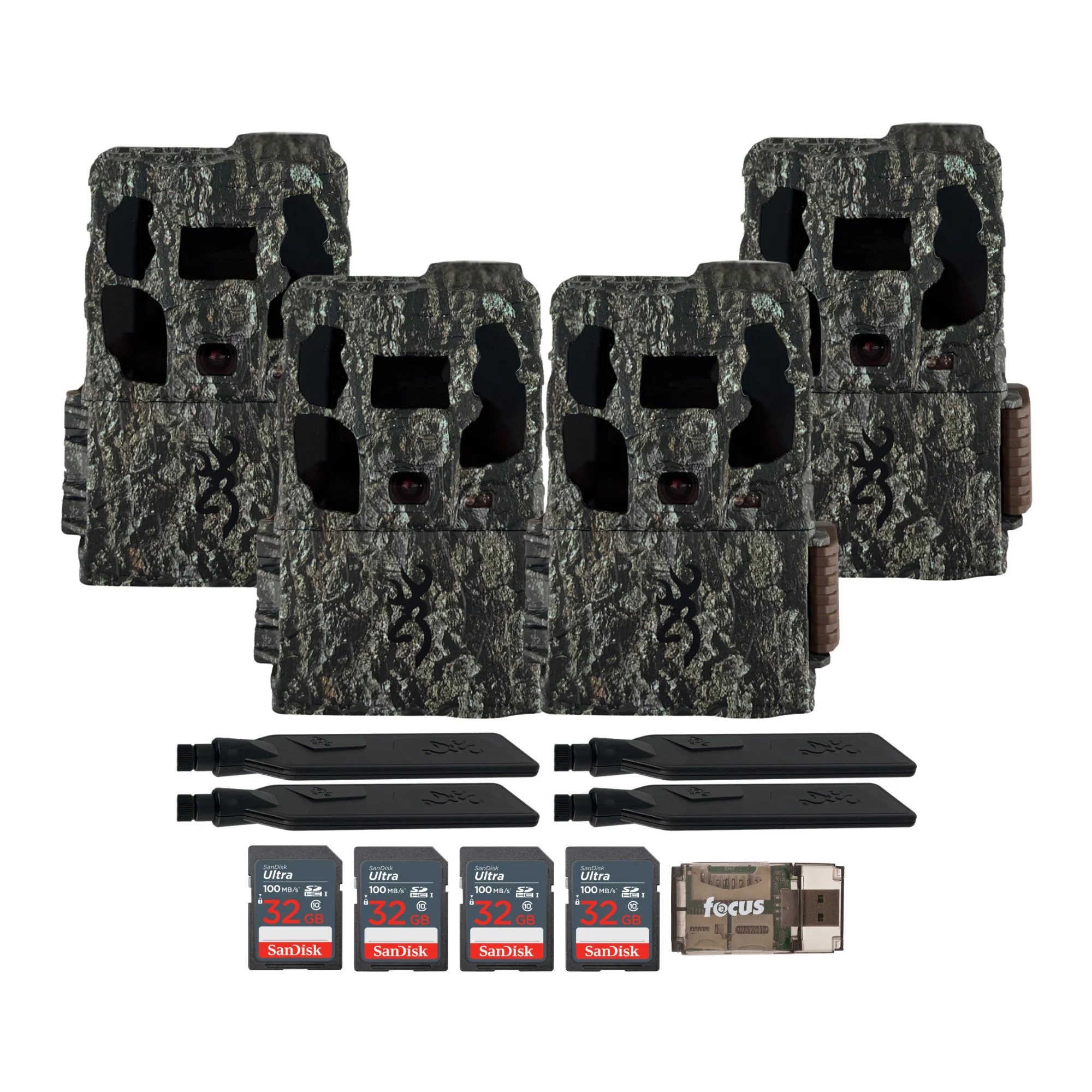 Browning Trail Camera - Defender Wireless Pro Scout Max HD AI (4-Pack) Bundle