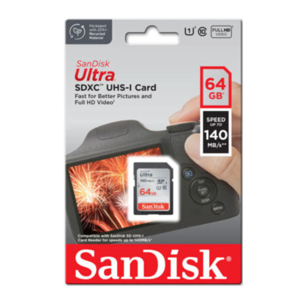 SanDisk 64GB 140 MB/s SDXC Memory Card (3-pack) with All-In-One Card Reader - Image 6