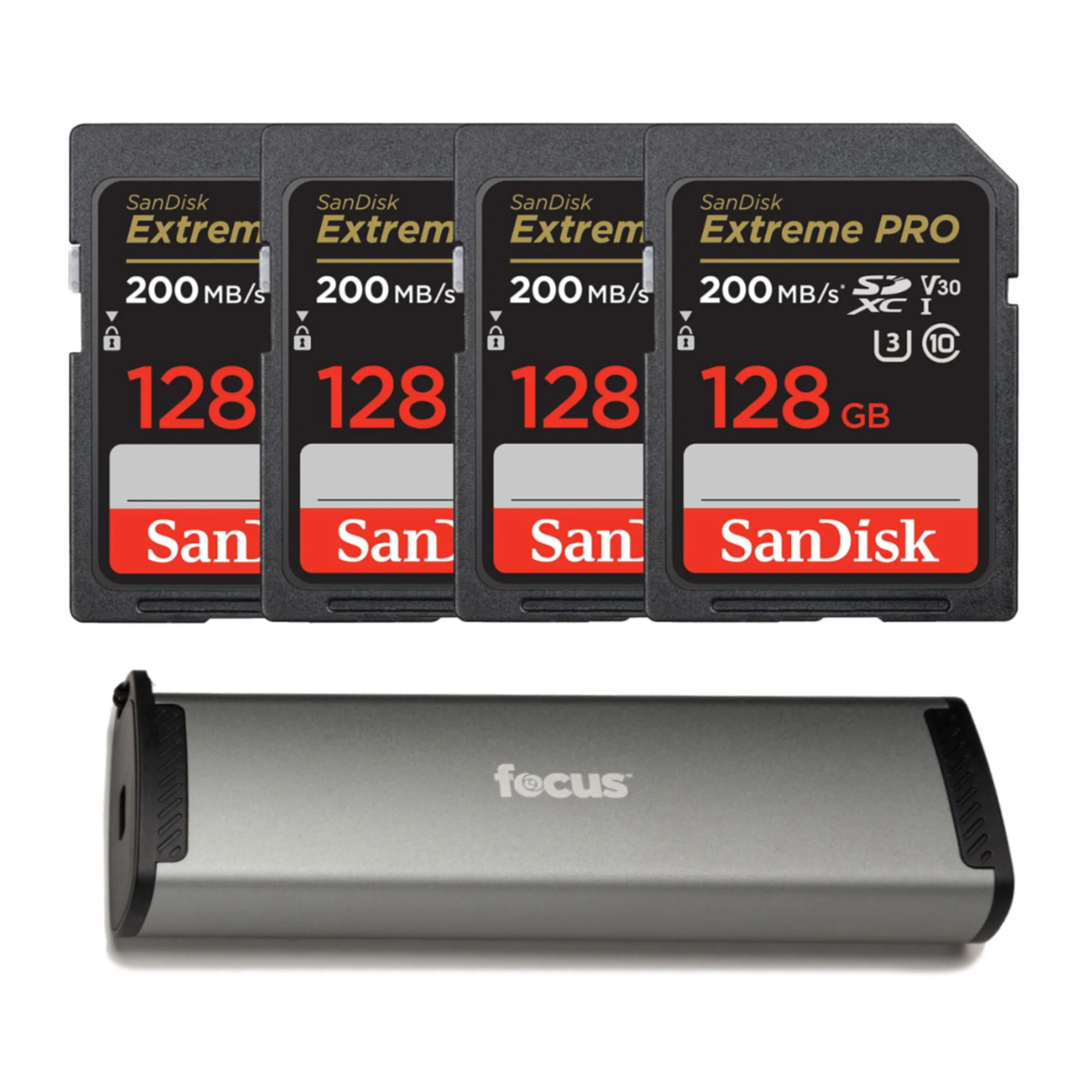 SanDisk 128GB Extreme PRO 170 MB/s UHS-I SDXC Memory Card Bundle with Storage Carrying Case