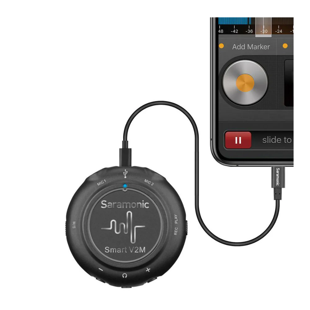 Saramonic Smart V2M Portable Audio Interface with Two Omnidirectional Lavalier Microphones - Image 10
