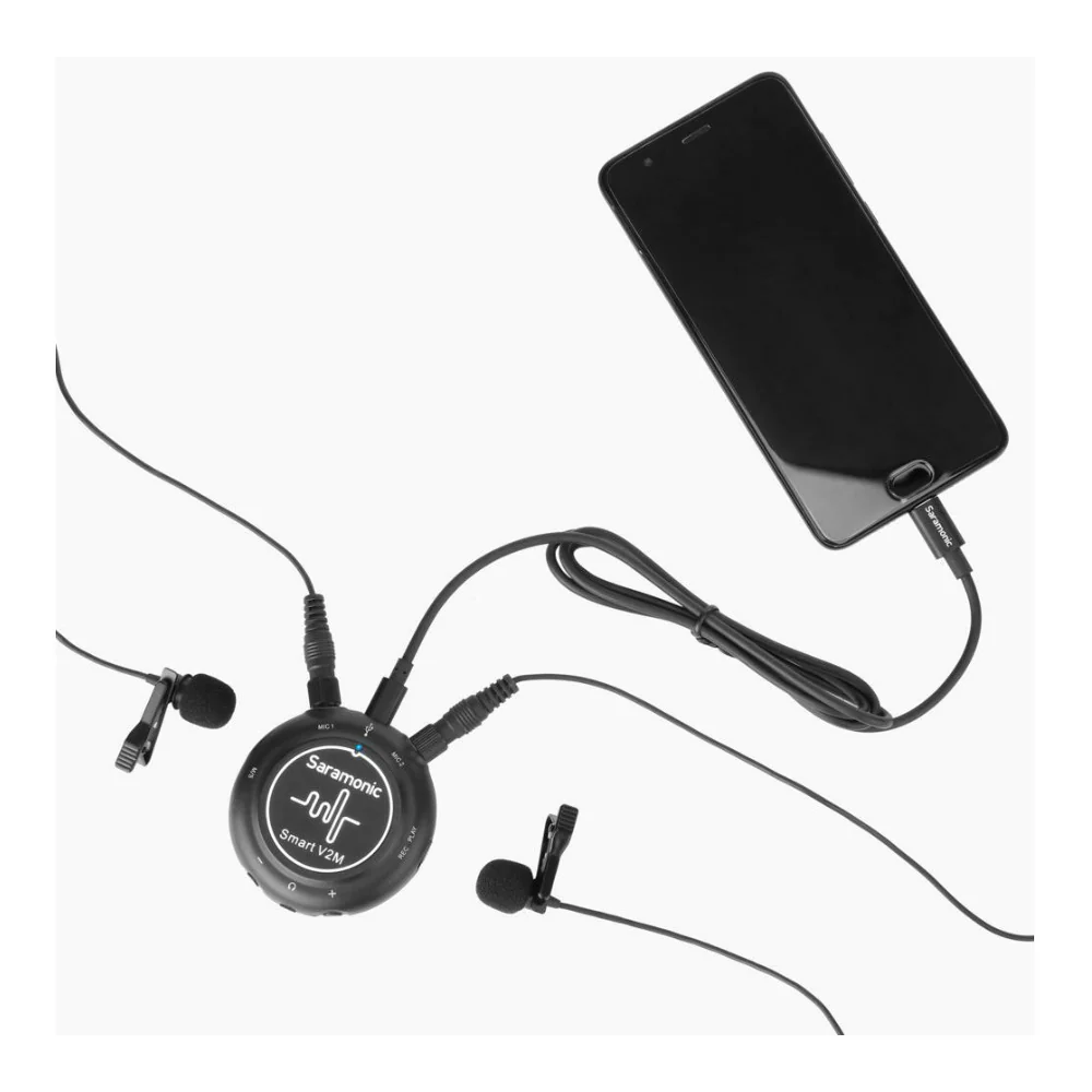 Saramonic Smart V2M Portable Audio Interface with Two Omnidirectional Lavalier Microphones - Image 11