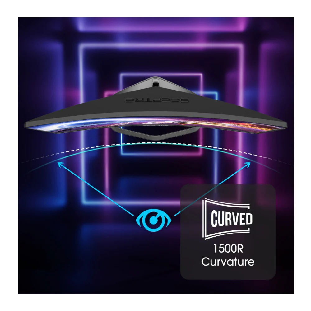 Sceptre 25-Inch 1080P FHD 1ms Blur Reduction Curved Gaming Monitor with 240Hz Refresh Speed (Black) - Image 6