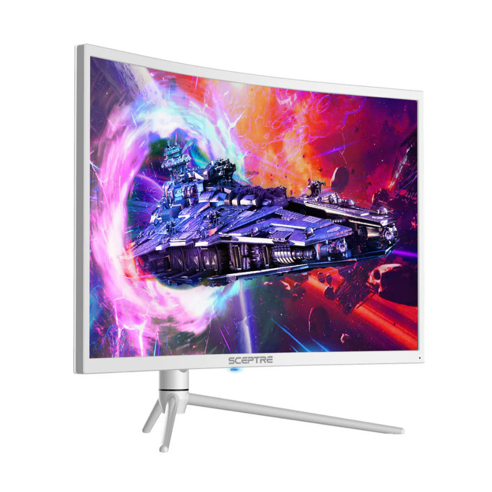 Sceptre 27-Inch Curved Nebula Series 16:9 2560x1440 165Hz Refresh Rate Gaming Monitor (White) - Image 2