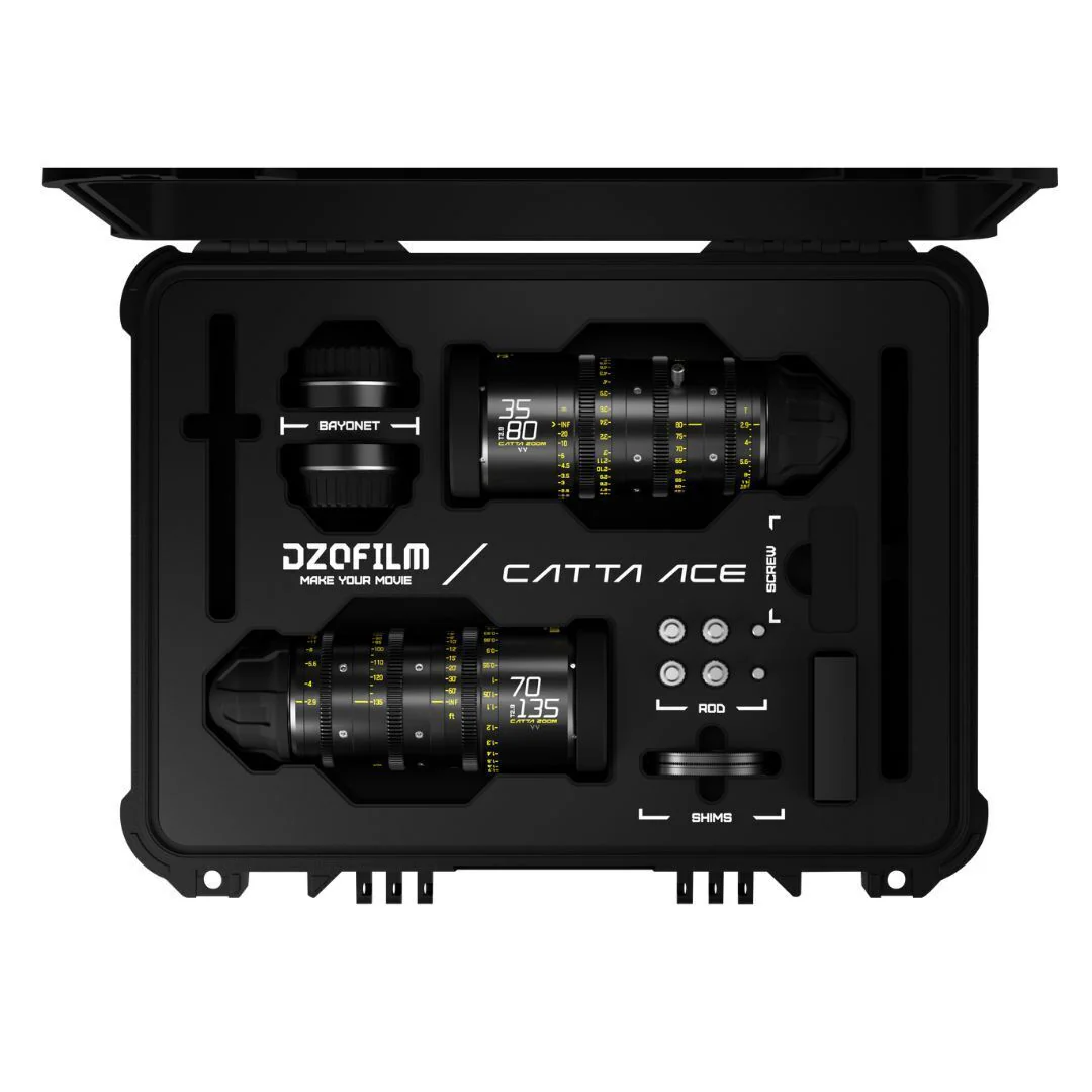 DZOFilm Catta Ace FF 35-80mm and 70-135mm T2.9 2-Lens Bundle with 16-Bladed Iris (PL and EF, Black)