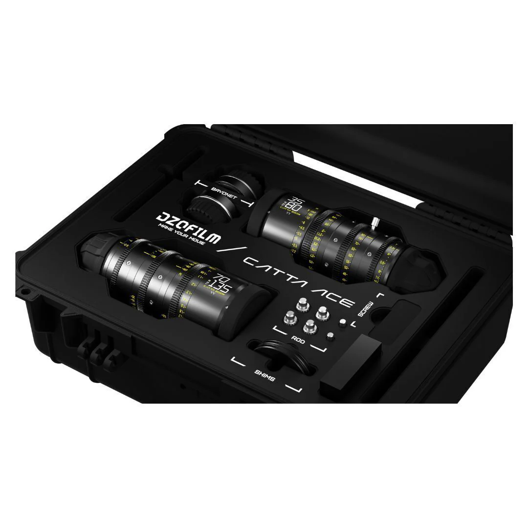 DZOFilm Catta Ace FF 35-80mm and 70-135mm T2.9 2-Lens Bundle with 16-Bladed Iris (PL and EF, Black) - Image 2