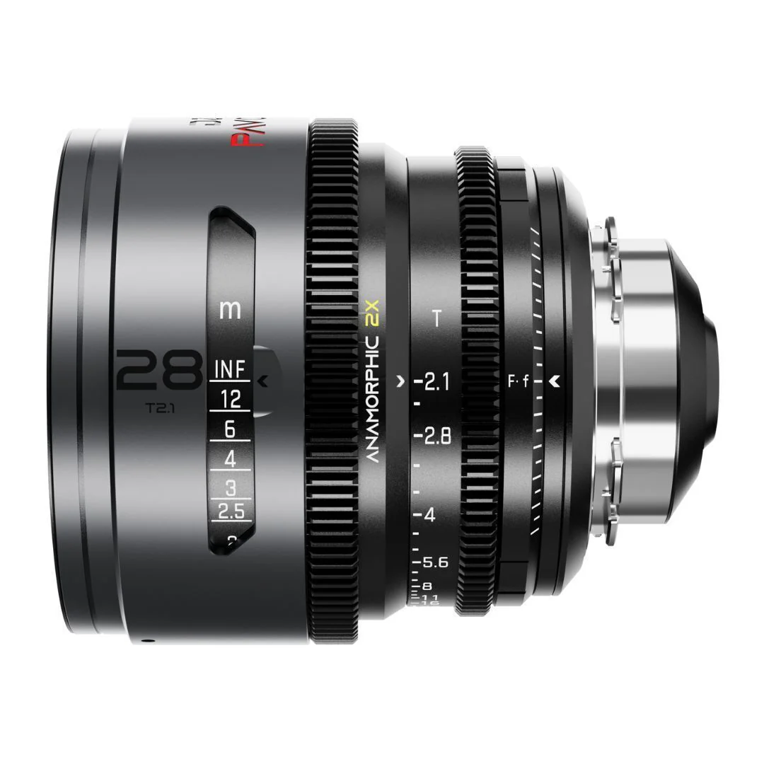 DZOFilm PAVO 28mm Anamorphic 2x T2.1 Neutral Coating PL or EF Mount Lens (Space Gray and Black)