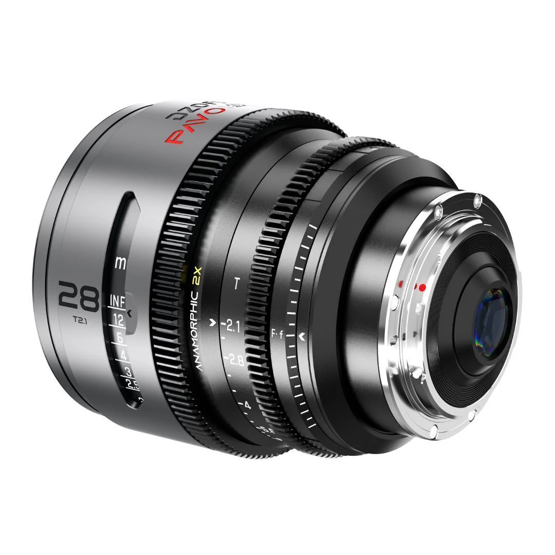 DZOFilm PAVO 28mm Anamorphic 2x T2.1 Neutral Coating PL or EF Mount Lens (Space Gray and Black) - Image 4