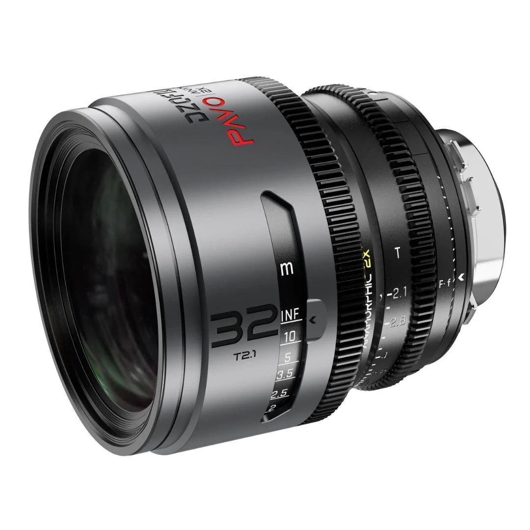 DZOFilm PAVO 32mm Anamorphic 2x T2.1 Neutral Coating PL or EF Mount Lens (Space Gray and Black) - Image 2