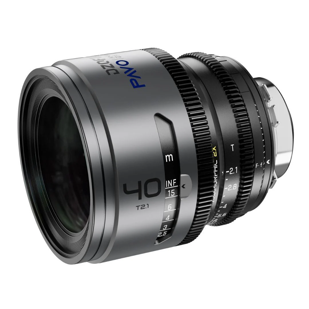 DZOFilm PAVO 40mm Anamorphic 2x T2.1 Blue Coating PL or EF Mount Lens (Space Gray and Black) - Image 2