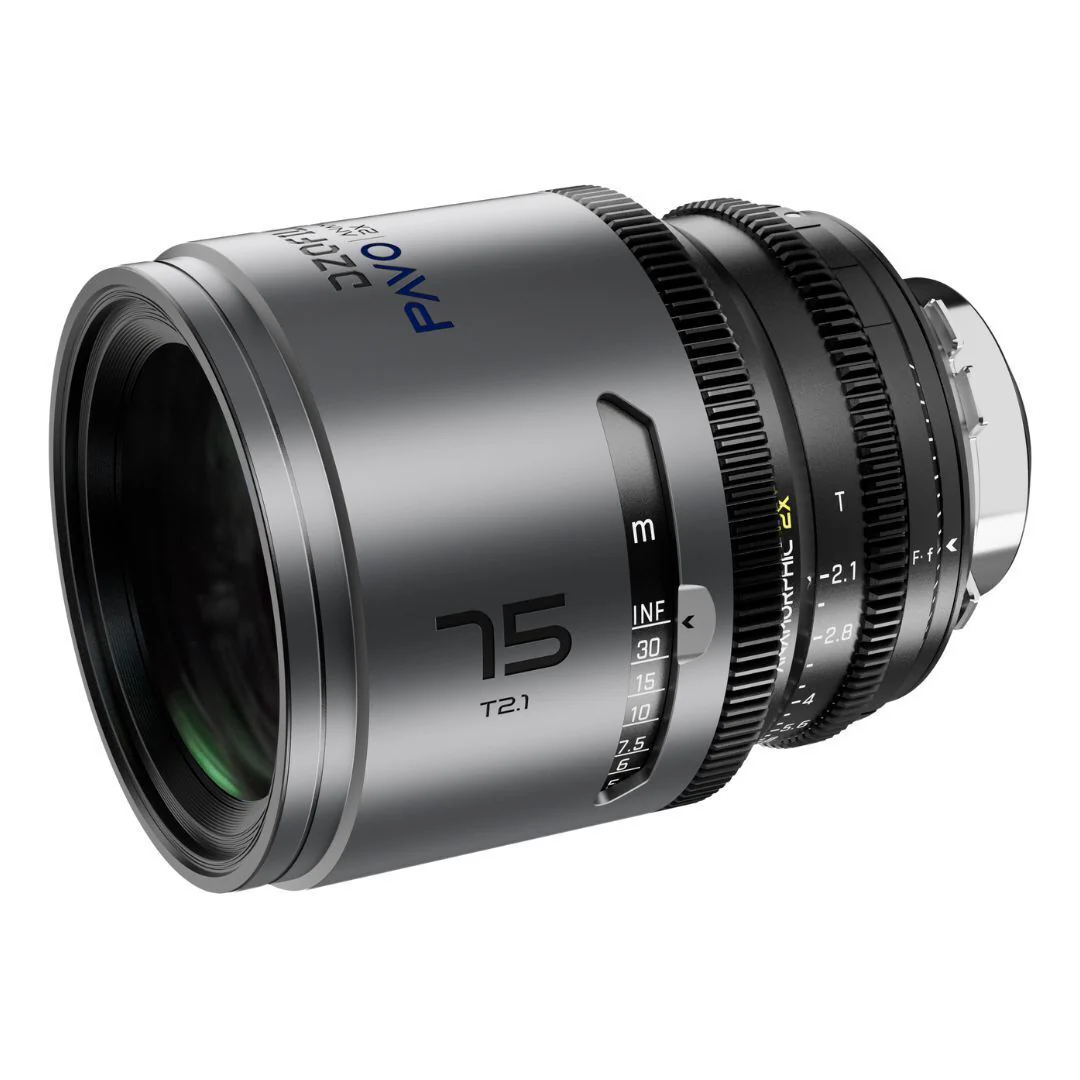 DZOFilm Pavo 75mm T2.1 2x Anamorphic Lens with PL or EF Mount (Space Gray and Black) - Image 3