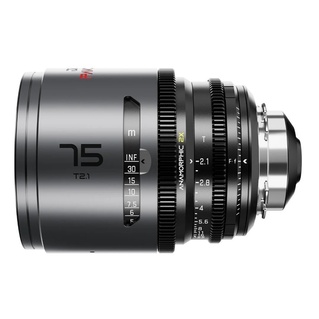DZOFilm Pavo 75mm T2.1 2x Anamorphic Lens with PL or EF Mount (Space Gray and Black)