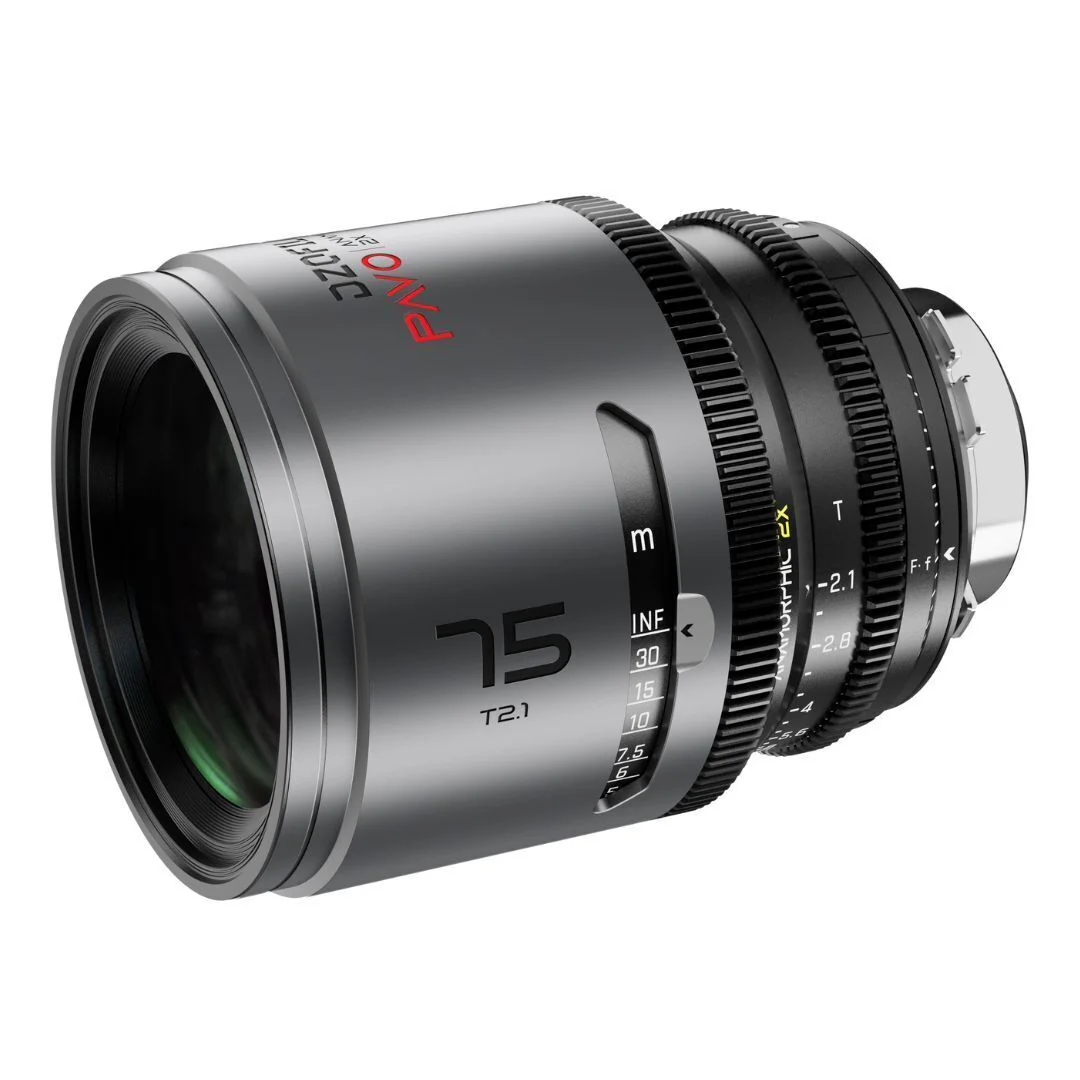 DZOFilm Pavo 75mm T2.1 2x Anamorphic Lens with PL or EF Mount (Space Gray and Black) - Image 3