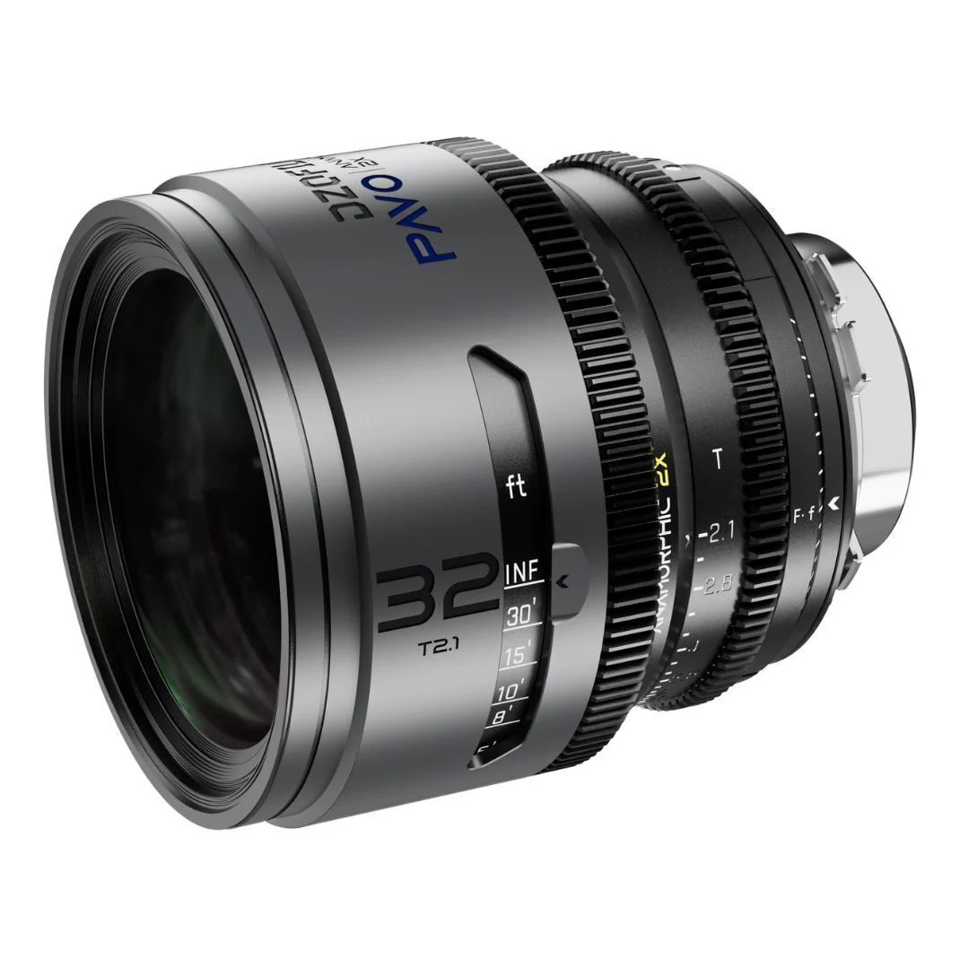 DZOFilm Pavo 2x Anamorphic T2.1 and T2.4 3-Lens Set with Blue Coating (Space Gray and Black) - Image 2