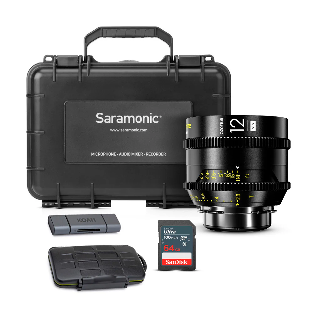DZOFilm Vespid 12mm T2.8 Cine Lens for Soft and Natural Bokeh (ARRI PL and Canon EF Mounts) Bundle